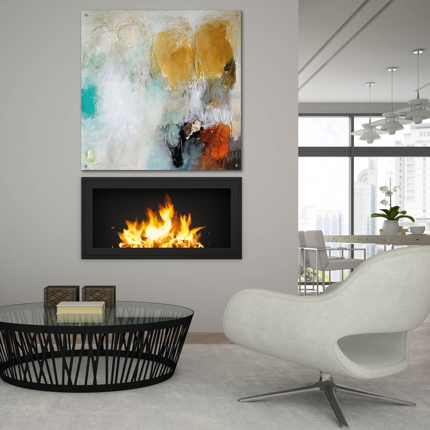 Epic Art 'Fears Burn Down' by Nicole Hoeft, Acrylic Glass Wall Art,36x36