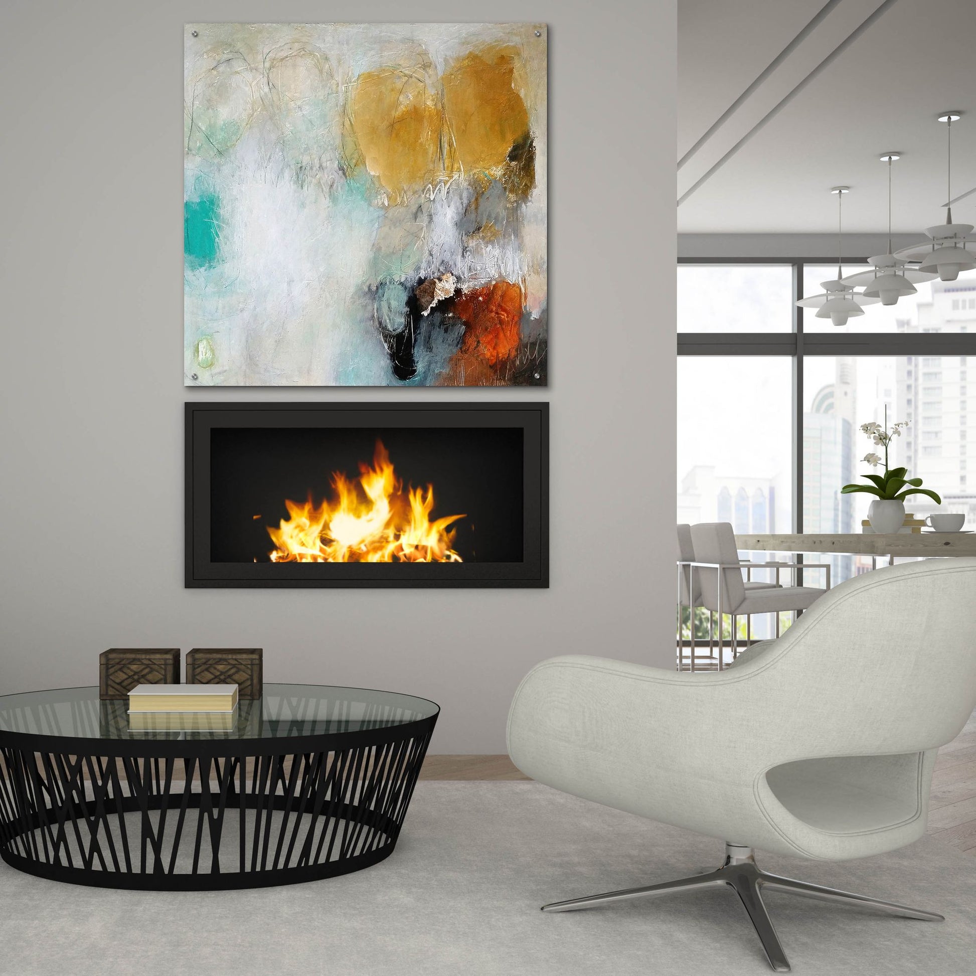 Epic Art 'Fears Burn Down' by Nicole Hoeft, Acrylic Glass Wall Art,36x36