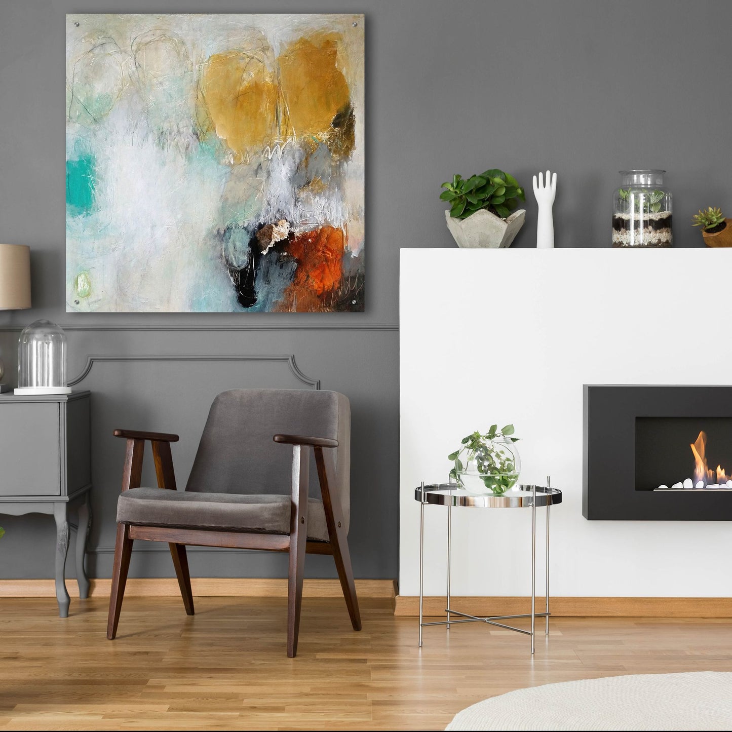 Epic Art 'Fears Burn Down' by Nicole Hoeft, Acrylic Glass Wall Art,36x36