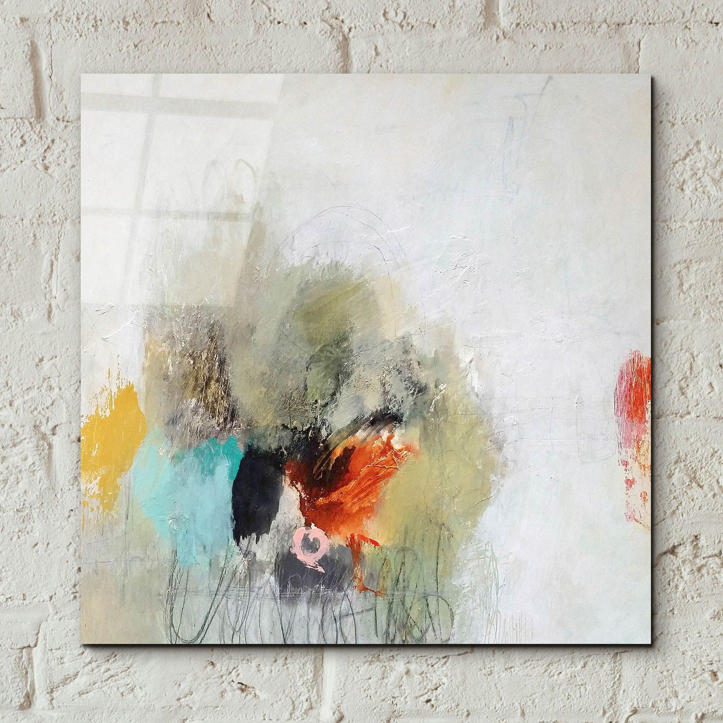Epic Art 'Push Away' by Nicole Hoeft, Acrylic Glass Wall Art,12x12