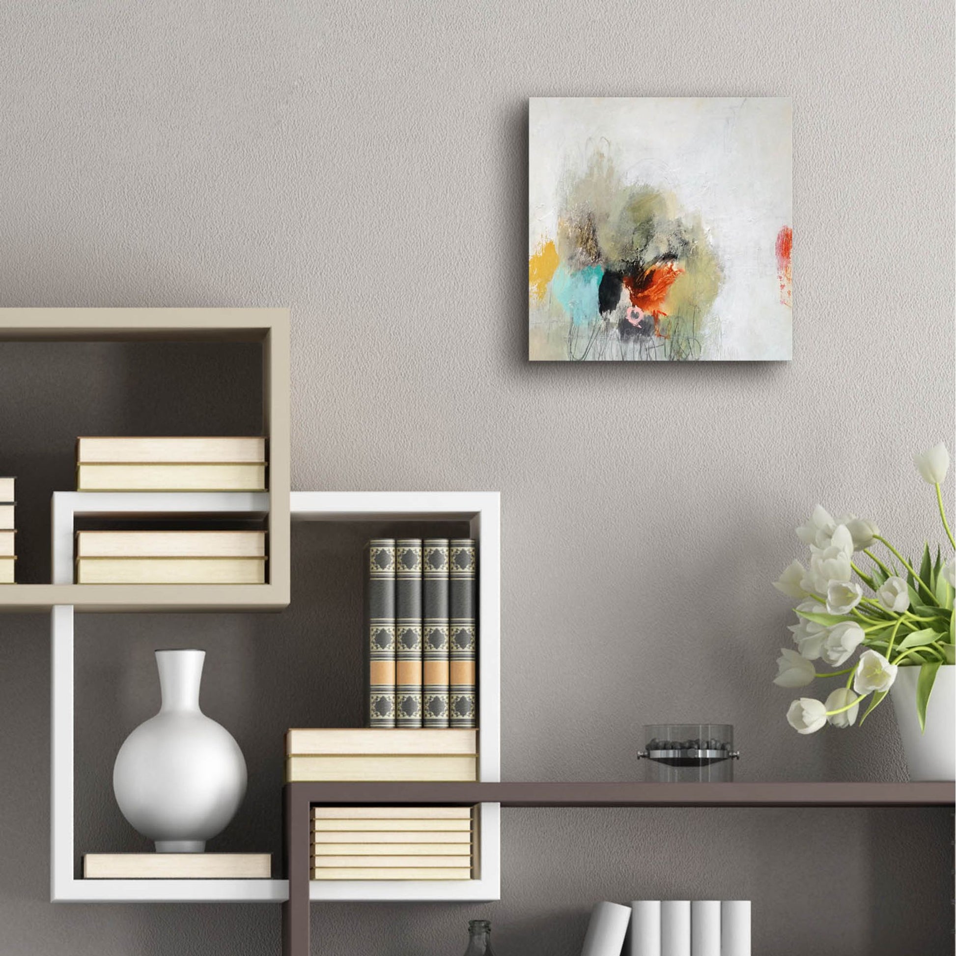 Epic Art 'Push Away' by Nicole Hoeft, Acrylic Glass Wall Art,12x12