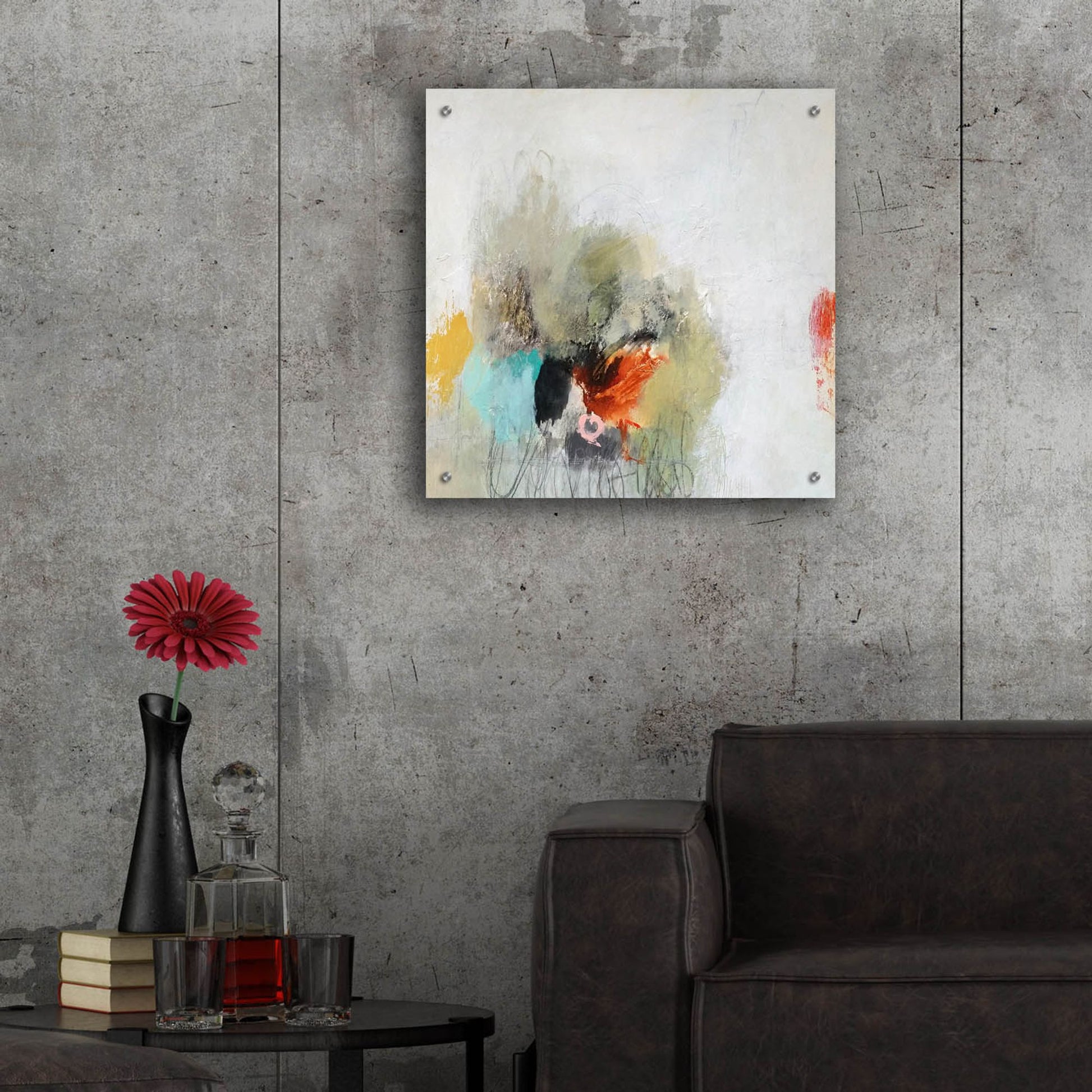 Epic Art 'Push Away' by Nicole Hoeft, Acrylic Glass Wall Art,24x24