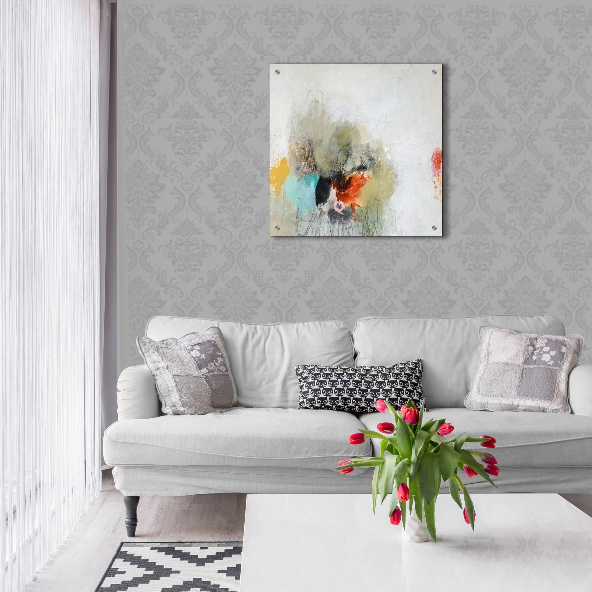 Epic Art 'Push Away' by Nicole Hoeft, Acrylic Glass Wall Art,24x24