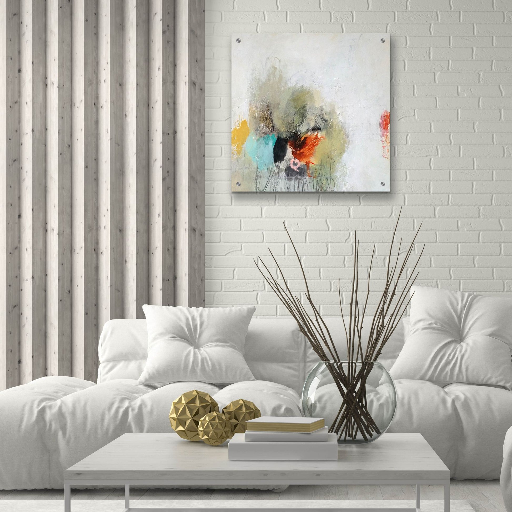 Epic Art 'Push Away' by Nicole Hoeft, Acrylic Glass Wall Art,24x24