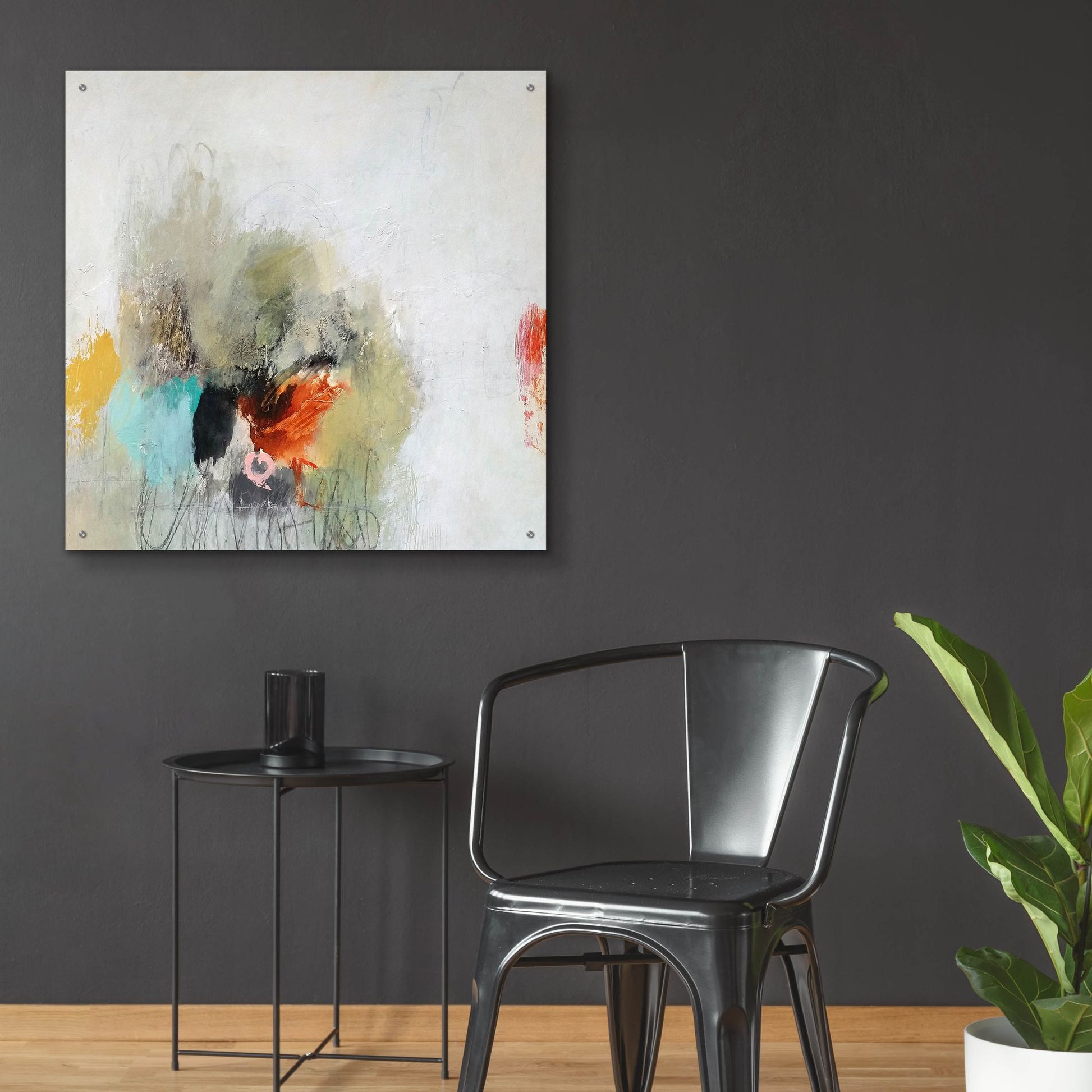 Epic Art 'Push Away' by Nicole Hoeft, Acrylic Glass Wall Art,36x36