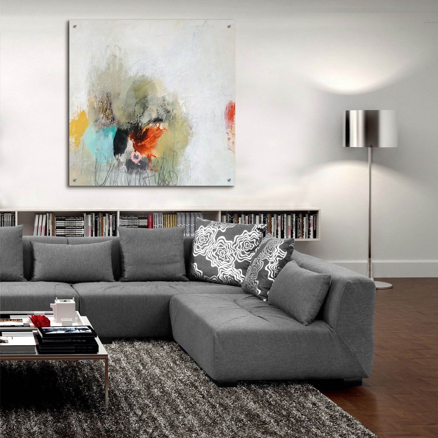 Epic Art 'Push Away' by Nicole Hoeft, Acrylic Glass Wall Art,36x36