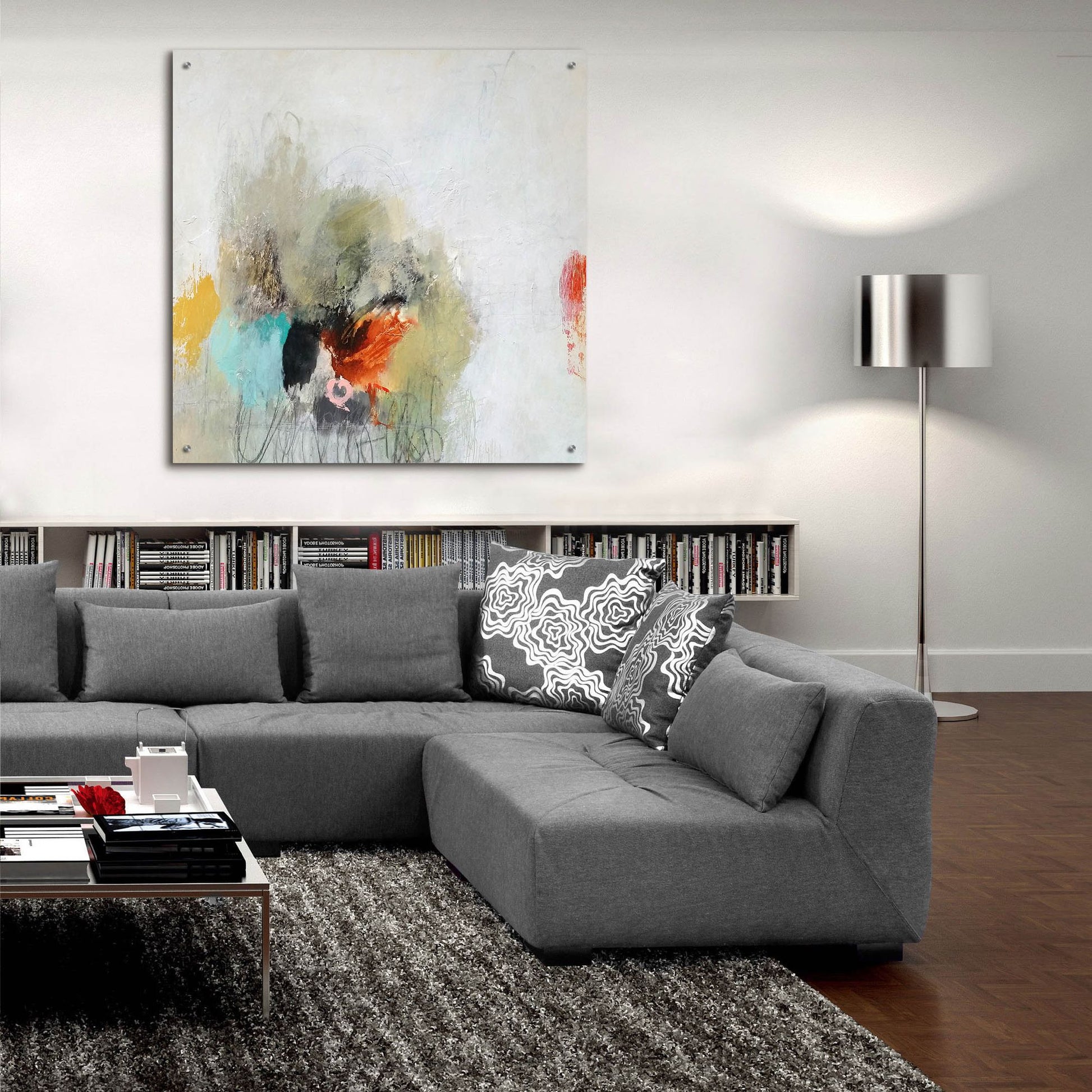 Epic Art 'Push Away' by Nicole Hoeft, Acrylic Glass Wall Art,36x36