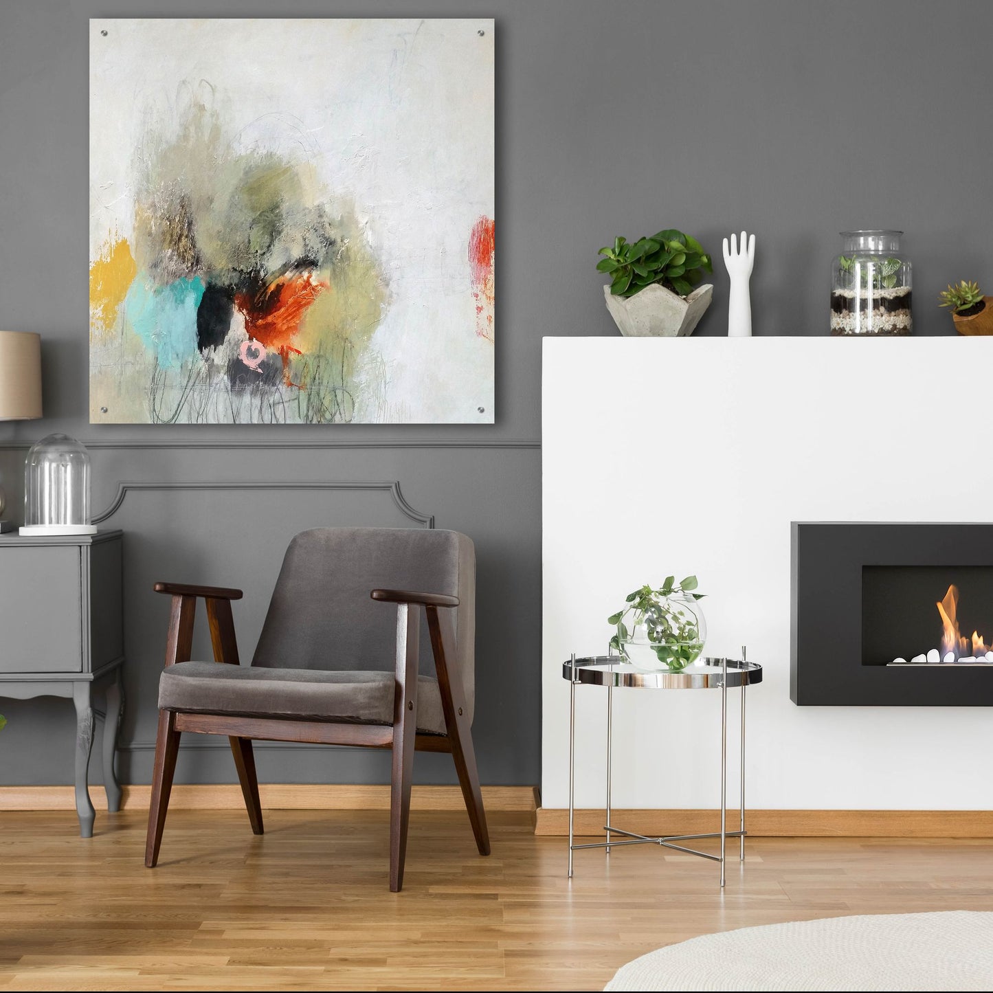 Epic Art 'Push Away' by Nicole Hoeft, Acrylic Glass Wall Art,36x36