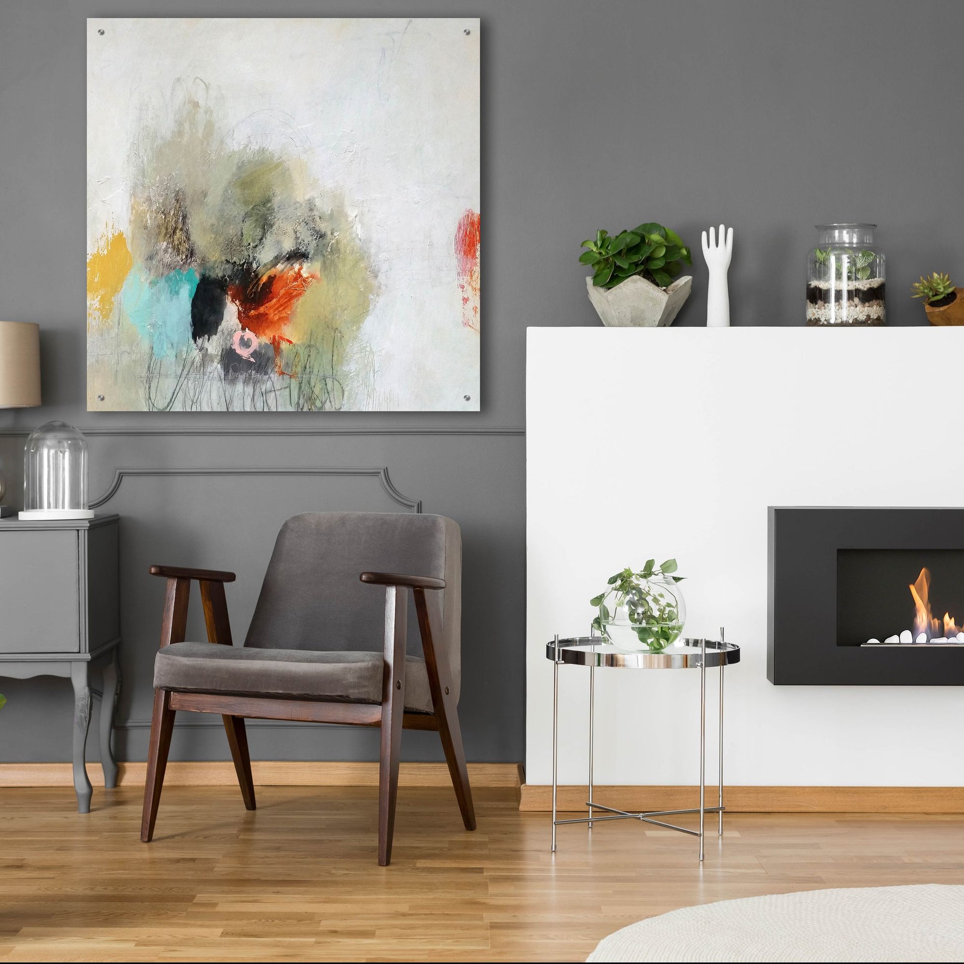 Epic Art 'Push Away' by Nicole Hoeft, Acrylic Glass Wall Art,36x36