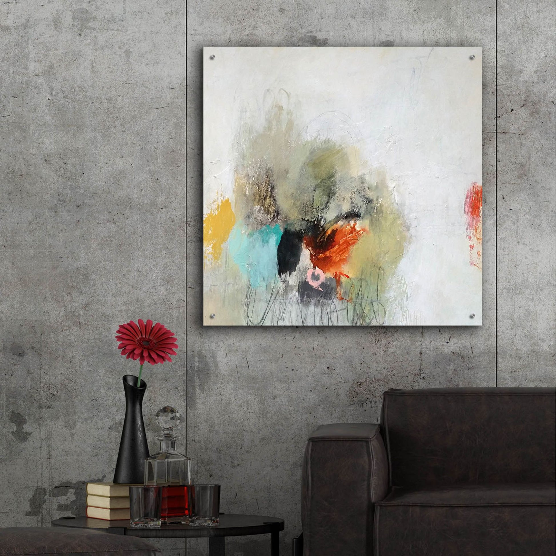 Epic Art 'Push Away' by Nicole Hoeft, Acrylic Glass Wall Art,36x36