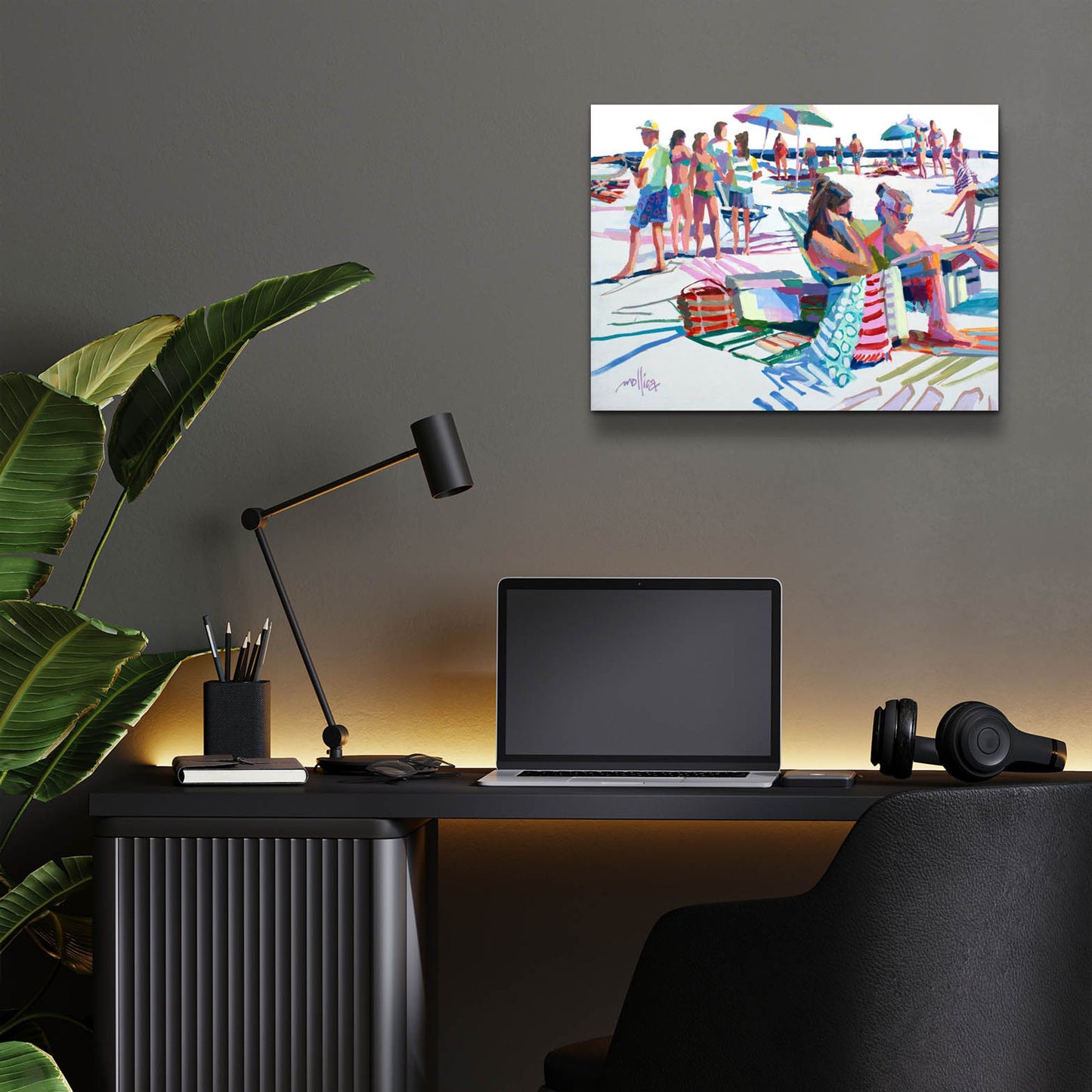 Epic Art 'Beach Party' by Patti Mollica, Acrylic Glass Wall Art,16x12