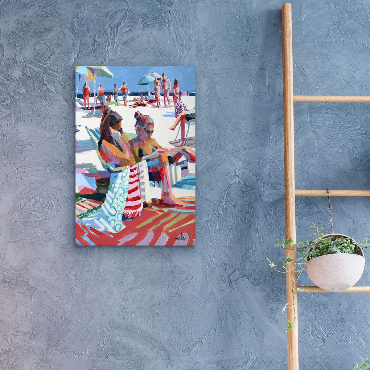 Epic Art 'Beach Gossip' by Patti Mollica, Acrylic Glass Wall Art,16x24