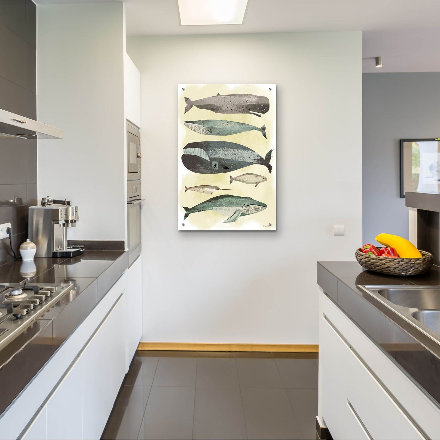 Epic Art 'Whales' by Pete Oswald, Acrylic Glass Wall Art,24x36