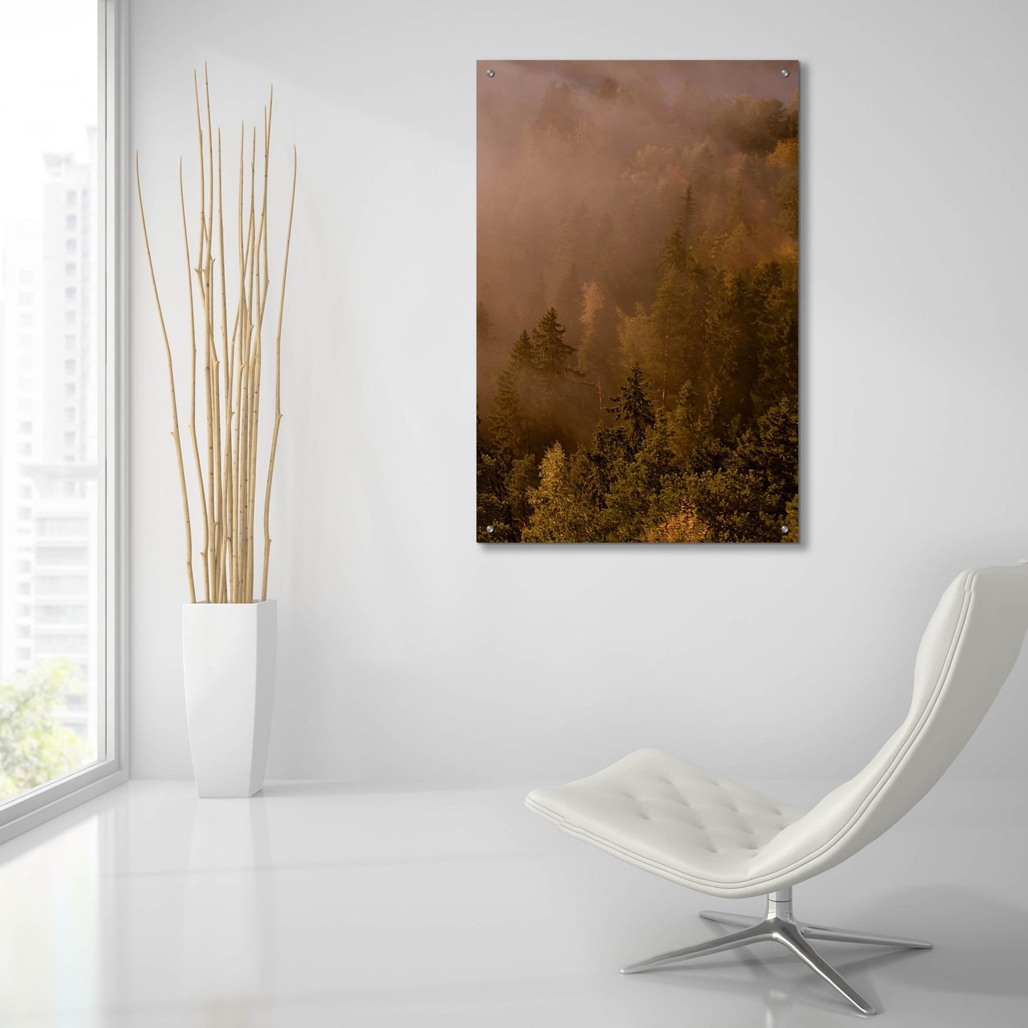 Epic Art 'Autumn Forest' by Photoinc Studio, Acrylic Glass Wall Art,24x36