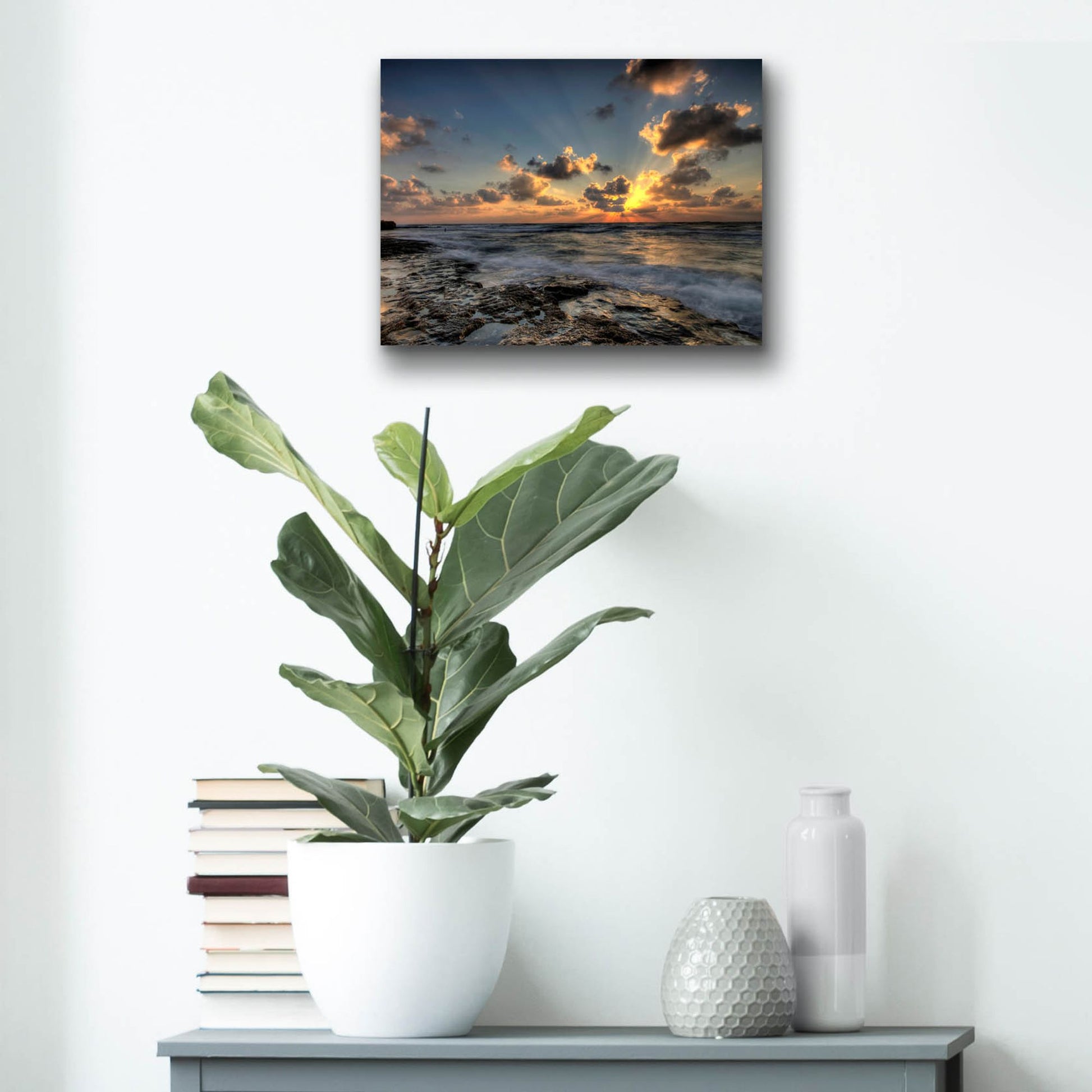 Epic Art 'Beach 1' by Photoinc Studio, Acrylic Glass Wall Art,16x12