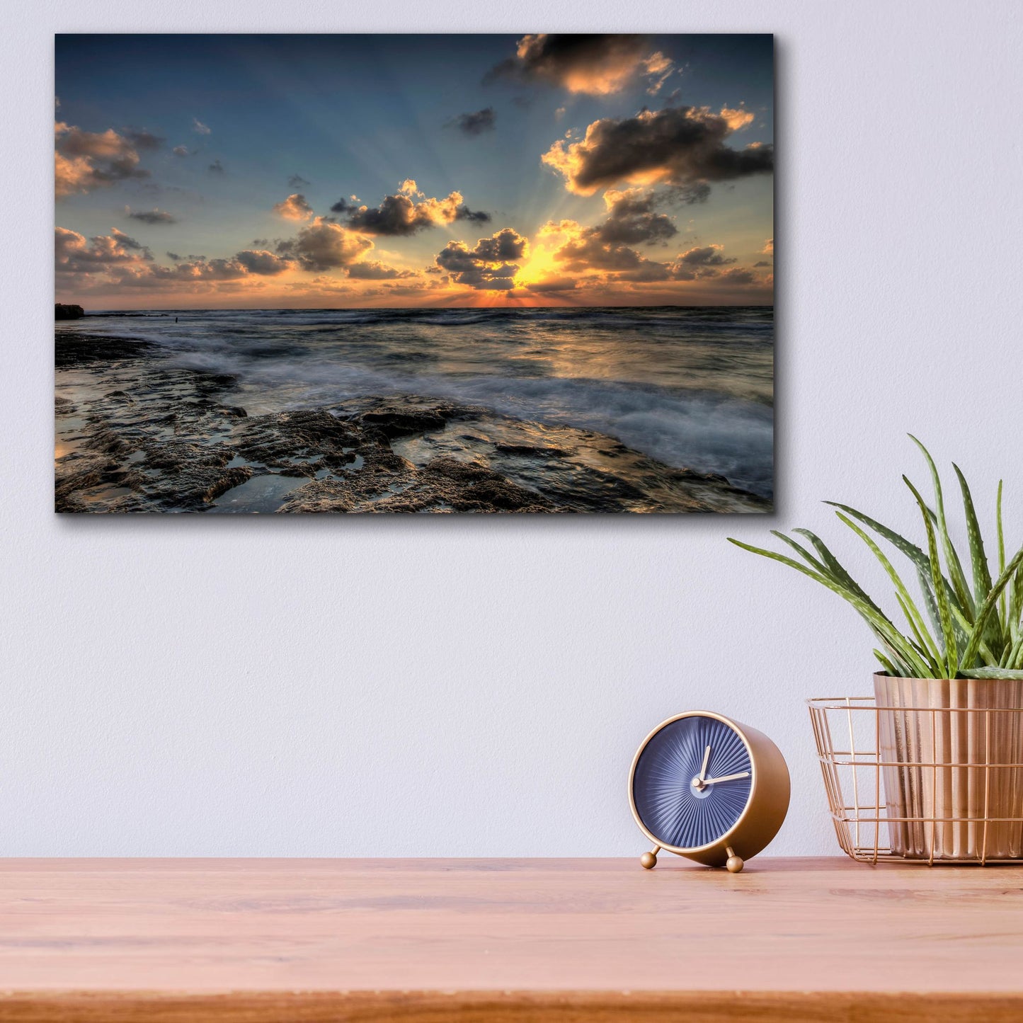 Epic Art 'Beach 1' by Photoinc Studio, Acrylic Glass Wall Art,16x12