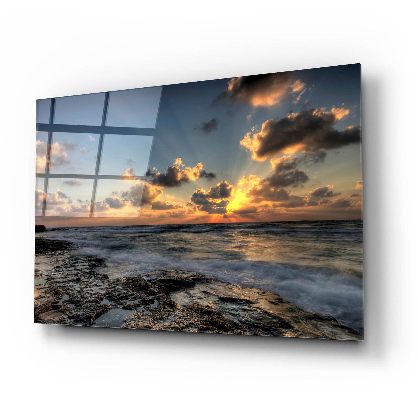 Epic Art 'Beach 1' by Photoinc Studio, Acrylic Glass Wall Art,24x16