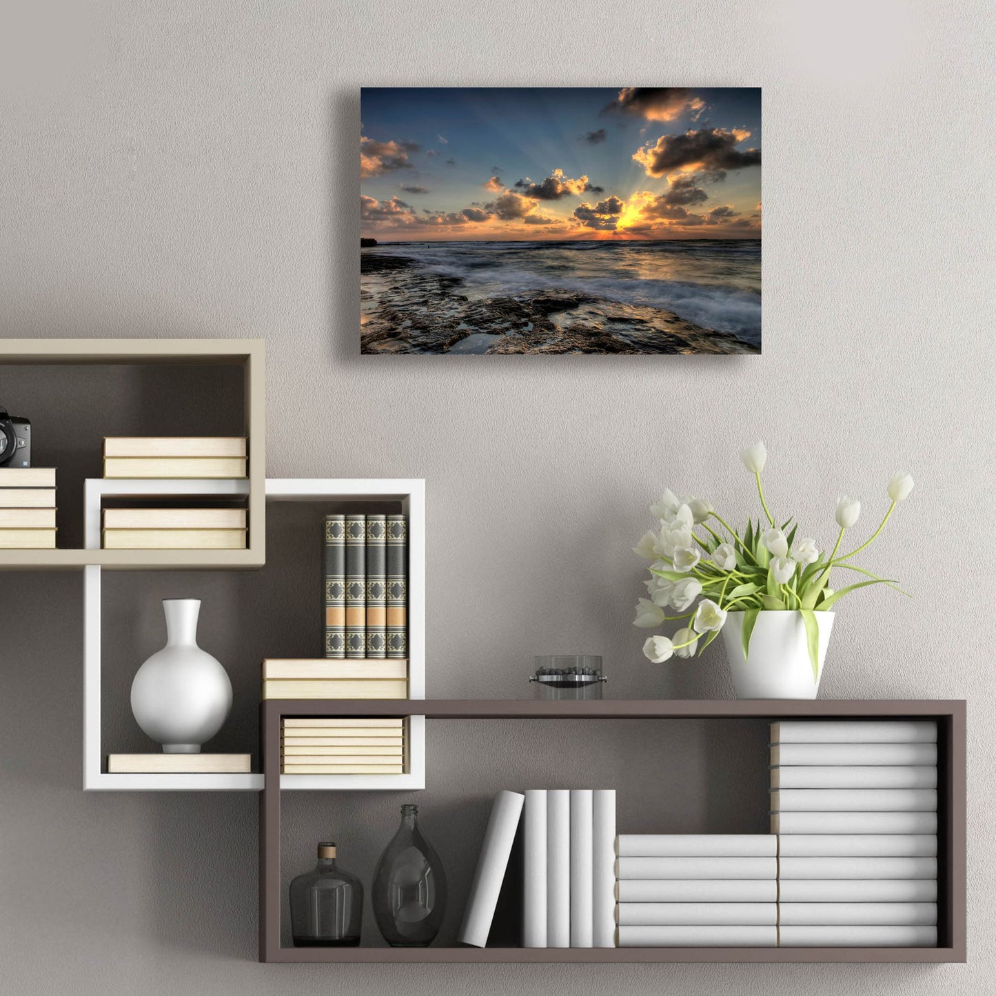 Epic Art 'Beach 1' by Photoinc Studio, Acrylic Glass Wall Art,24x16