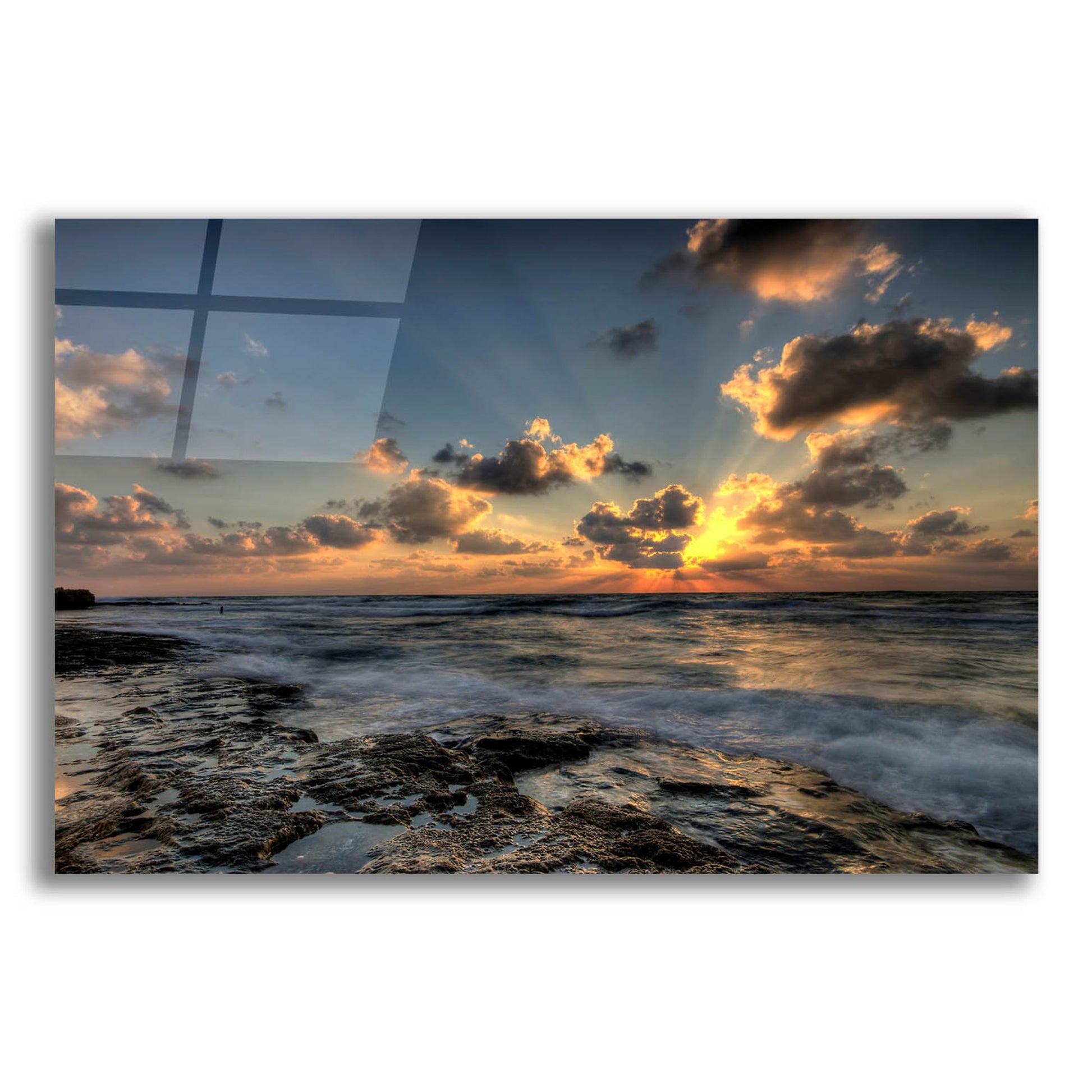 Epic Art 'Beach 1' by Photoinc Studio, Acrylic Glass Wall Art,24x16