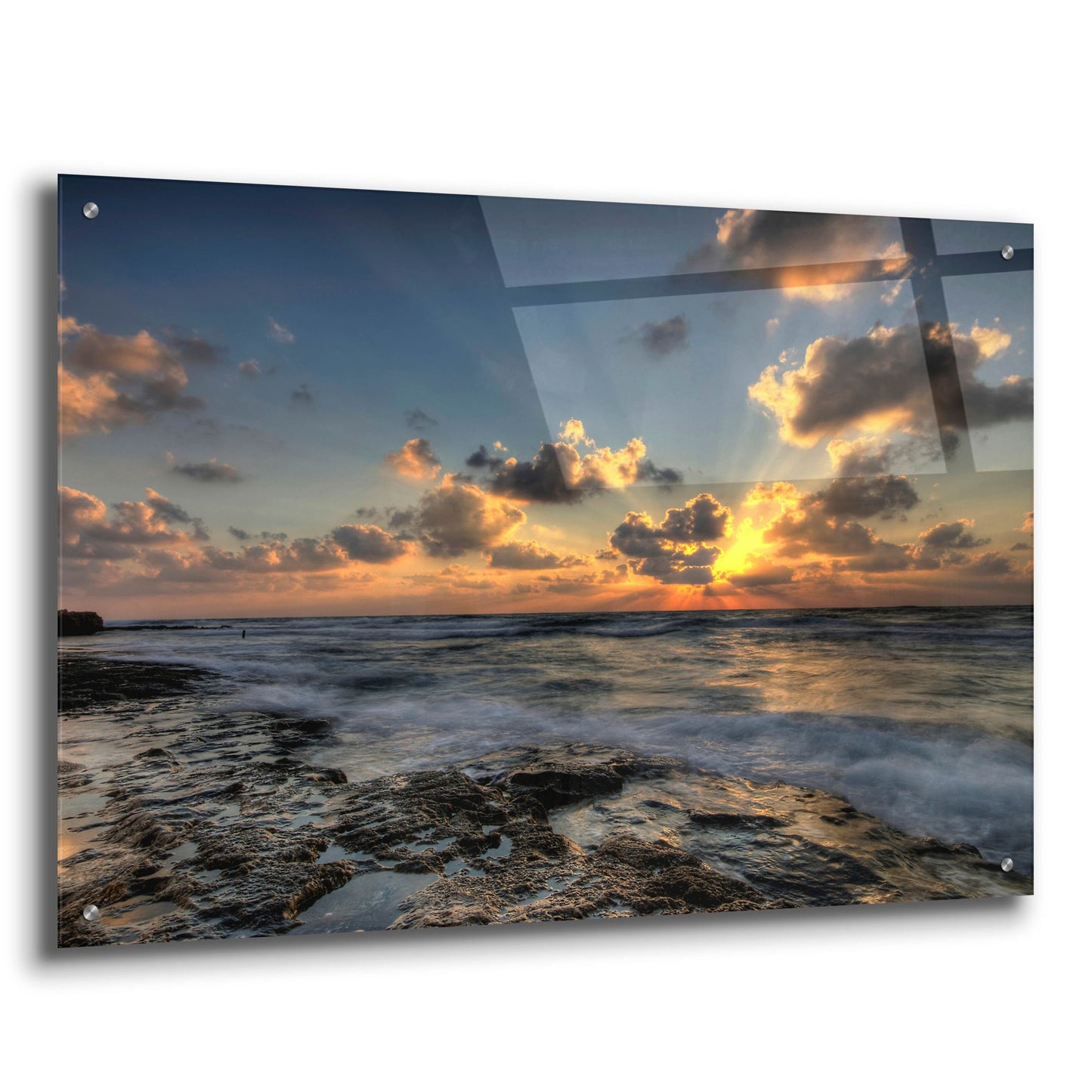 Epic Art 'Beach 1' by Photoinc Studio, Acrylic Glass Wall Art,36x24