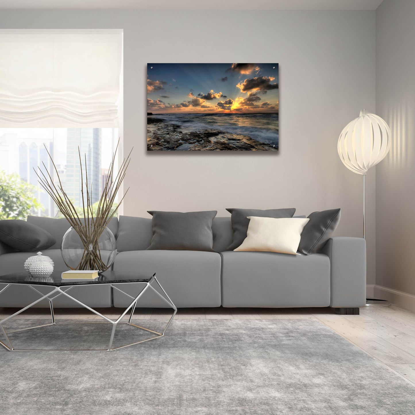 Epic Art 'Beach 1' by Photoinc Studio, Acrylic Glass Wall Art,36x24