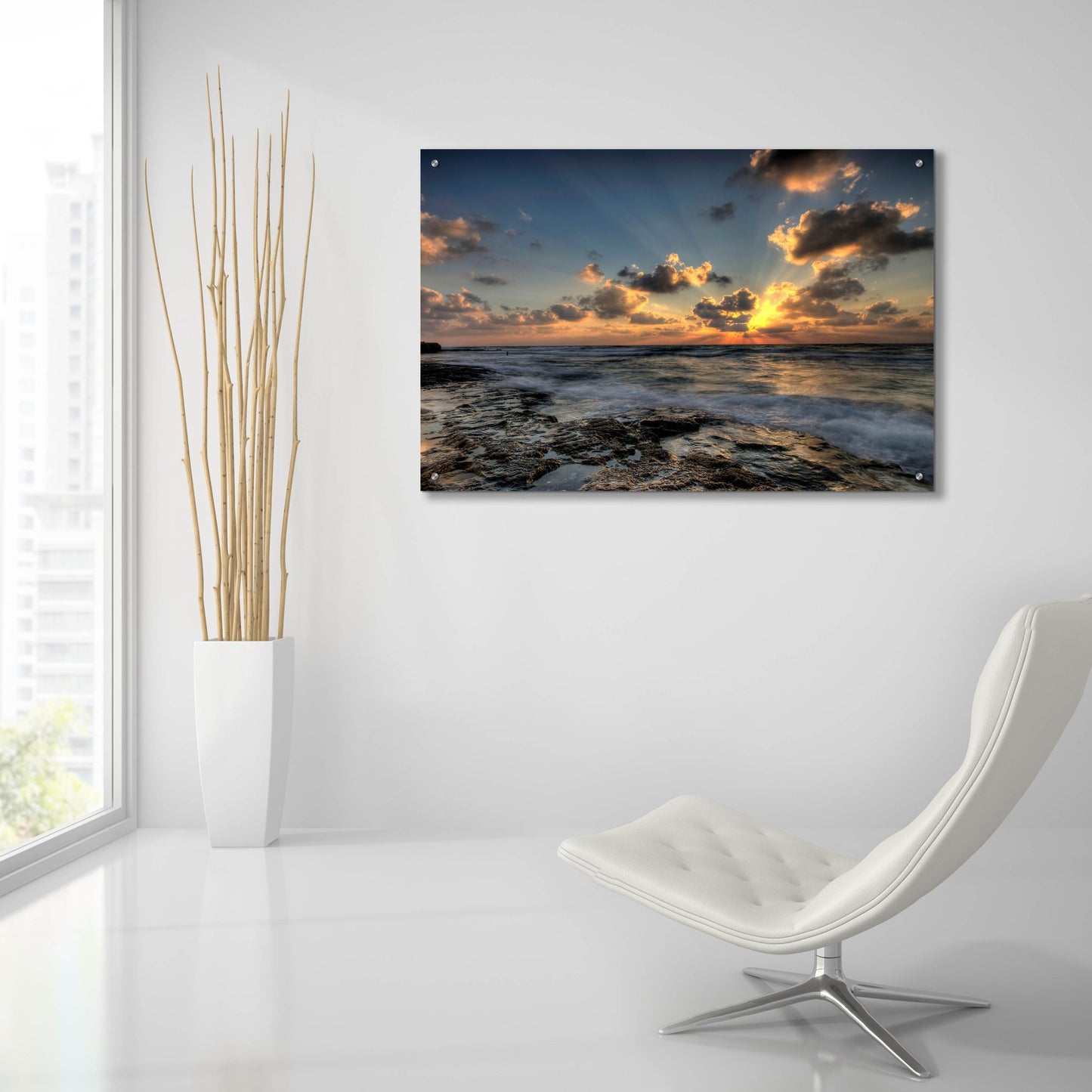 Epic Art 'Beach 1' by Photoinc Studio, Acrylic Glass Wall Art,36x24