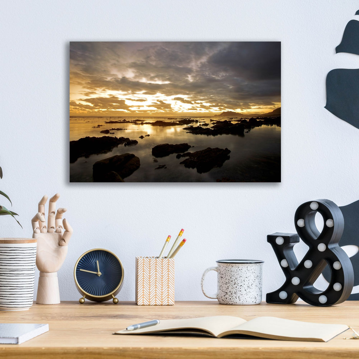 Epic Art 'Beach 2' by Photoinc Studio, Acrylic Glass Wall Art,16x12