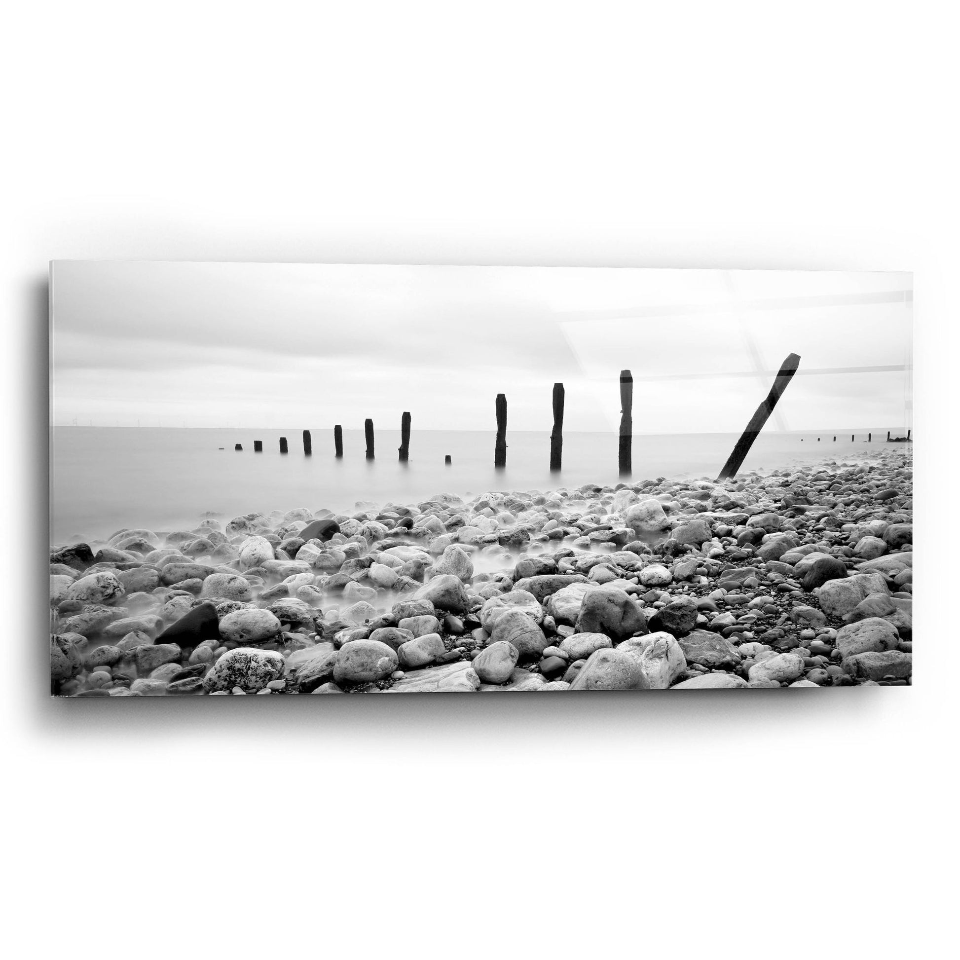 Epic Art 'Beach Pebbles' by Photoinc Studio, Acrylic Glass Wall Art,24x12