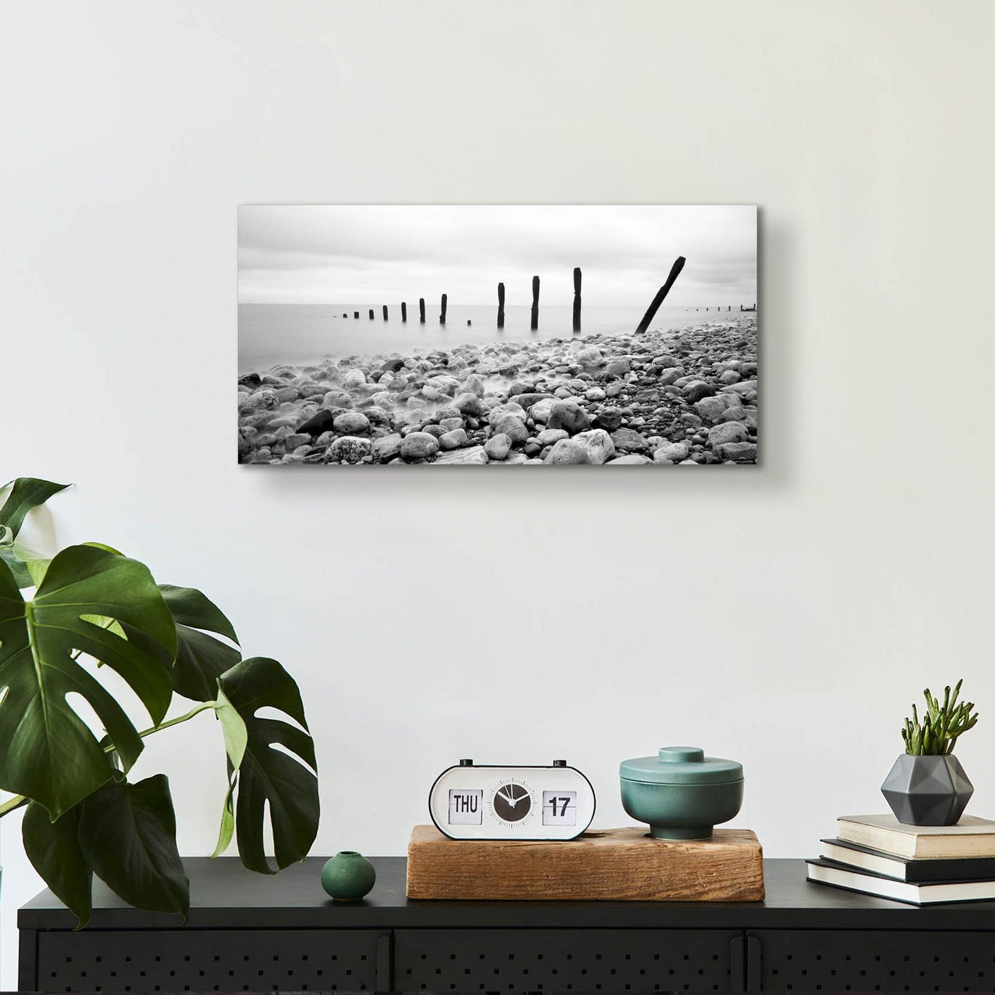 Epic Art 'Beach Pebbles' by Photoinc Studio, Acrylic Glass Wall Art,24x12