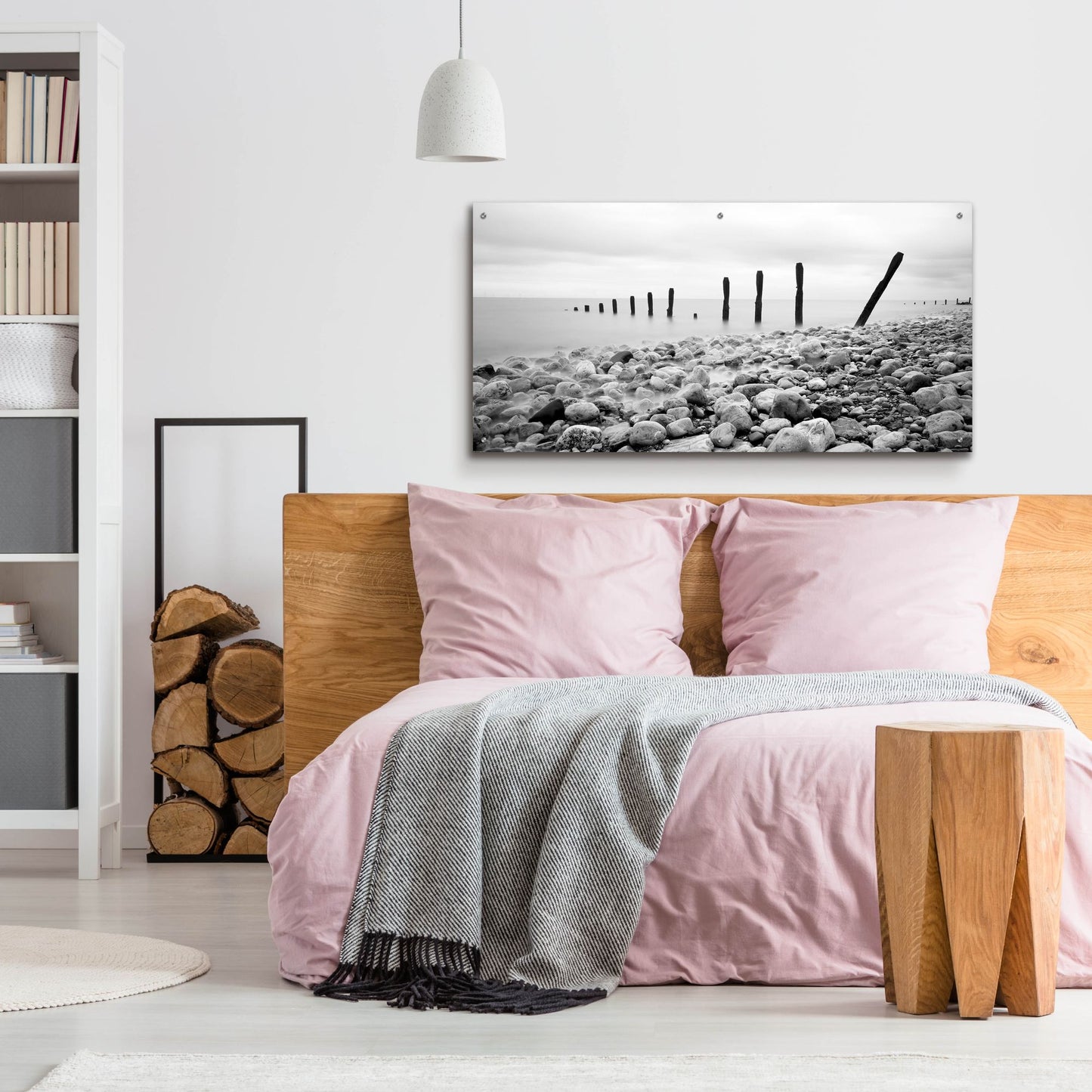 Epic Art 'Beach Pebbles' by Photoinc Studio, Acrylic Glass Wall Art,48x24