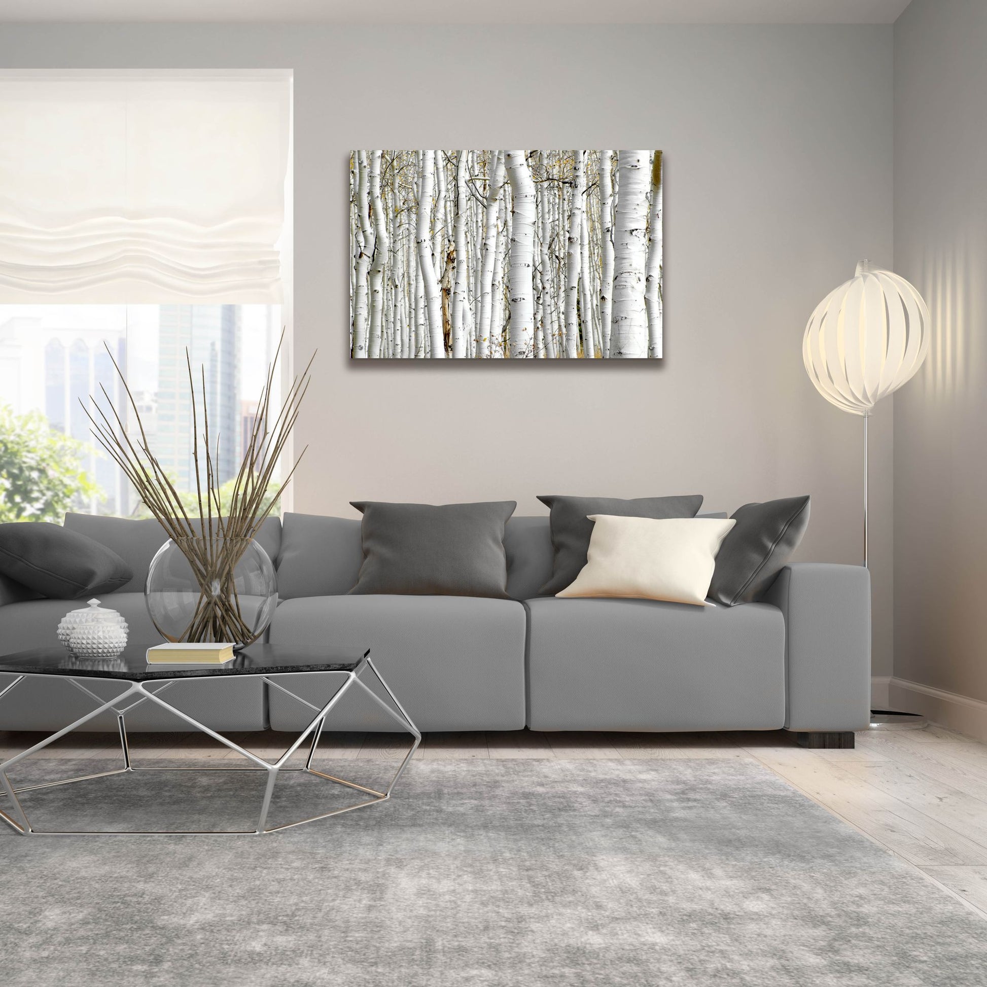 Epic Art 'Birch Wood' by Photoinc Studio, Acrylic Glass Wall Art,36x24