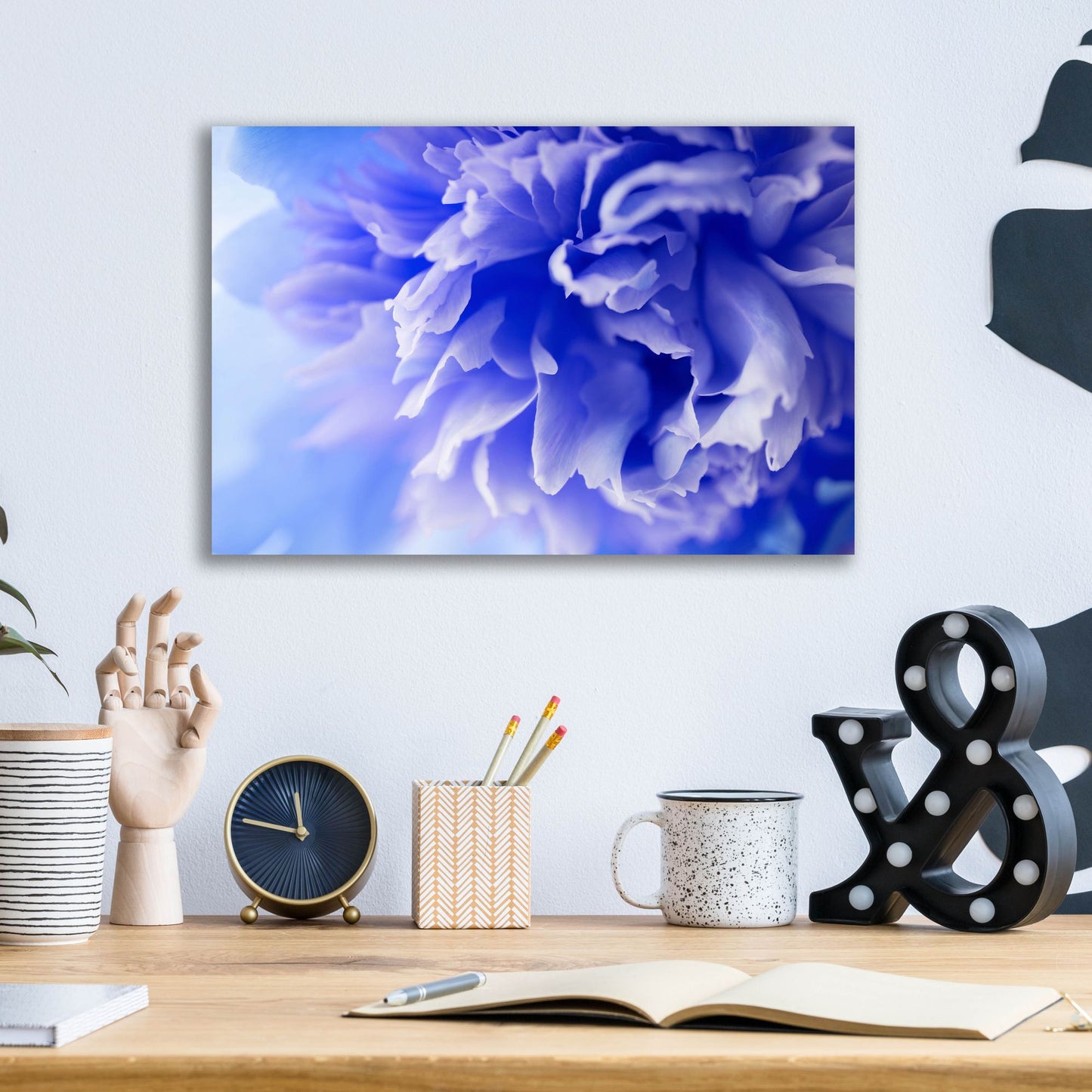 Epic Art 'Blue Flower' by Photoinc Studio, Acrylic Glass Wall Art,16x12