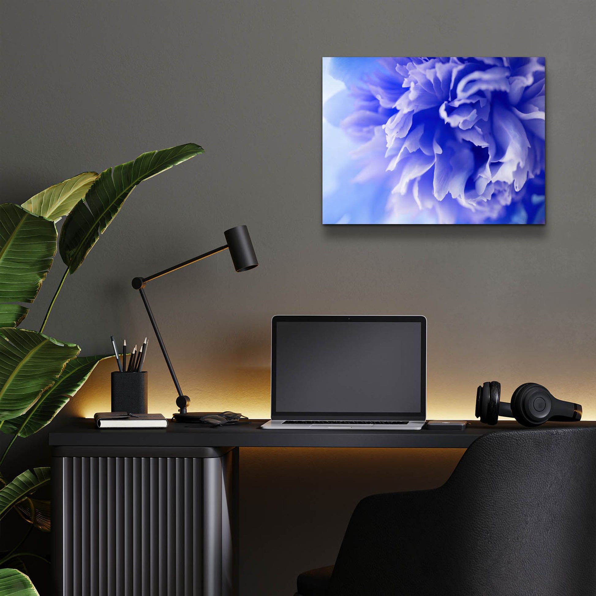 Epic Art 'Blue Flower' by Photoinc Studio, Acrylic Glass Wall Art,16x12