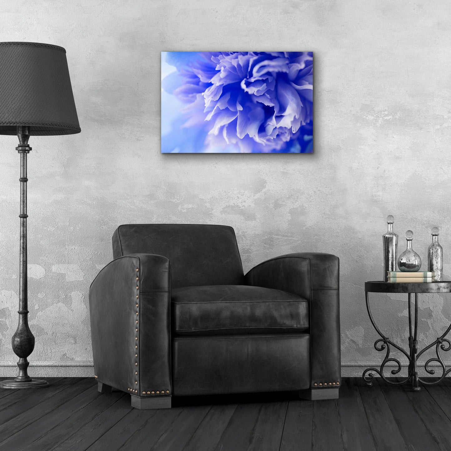 Epic Art 'Blue Flower' by Photoinc Studio, Acrylic Glass Wall Art,24x16