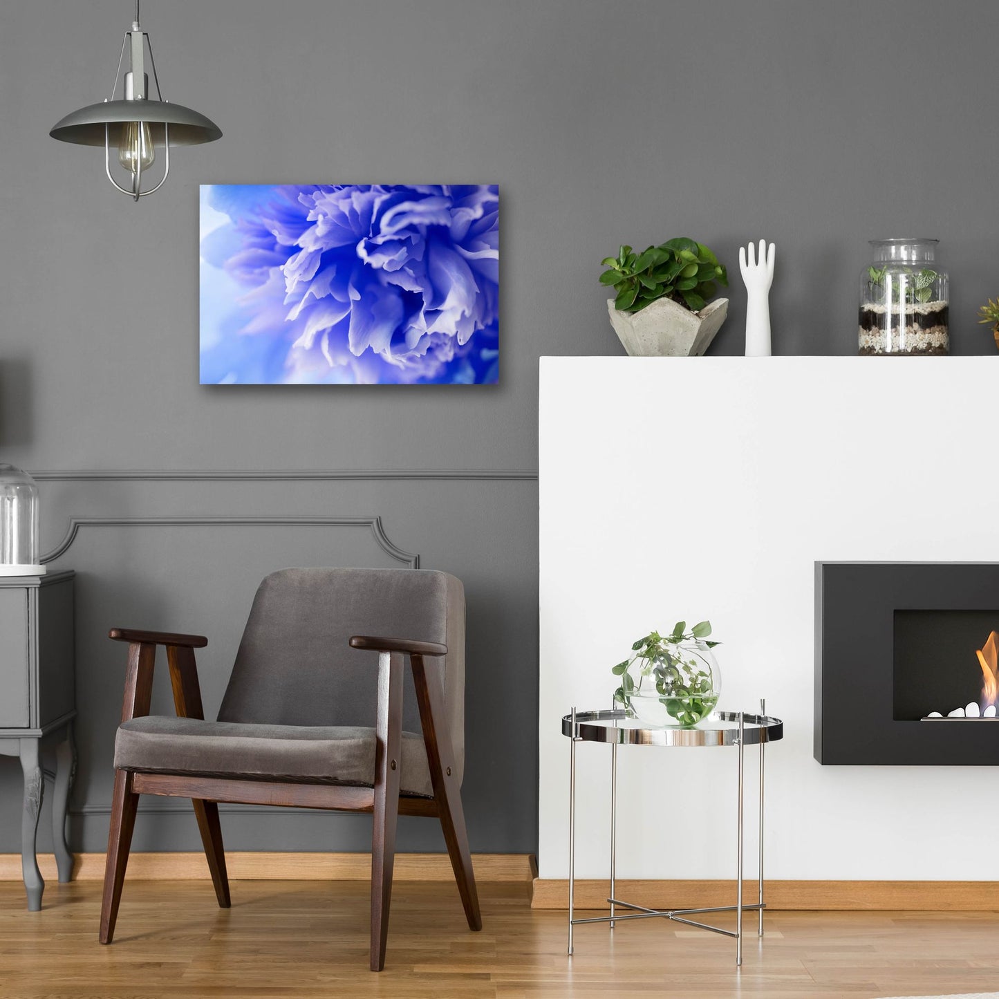 Epic Art 'Blue Flower' by Photoinc Studio, Acrylic Glass Wall Art,24x16