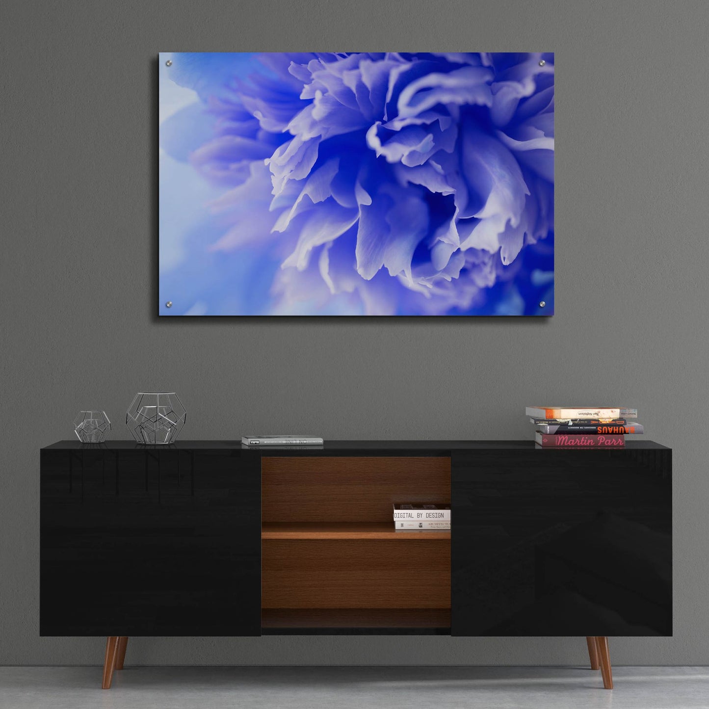 Epic Art 'Blue Flower' by Photoinc Studio, Acrylic Glass Wall Art,36x24