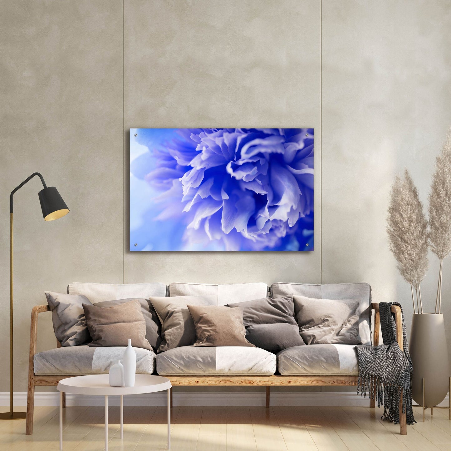 Epic Art 'Blue Flower' by Photoinc Studio, Acrylic Glass Wall Art,36x24