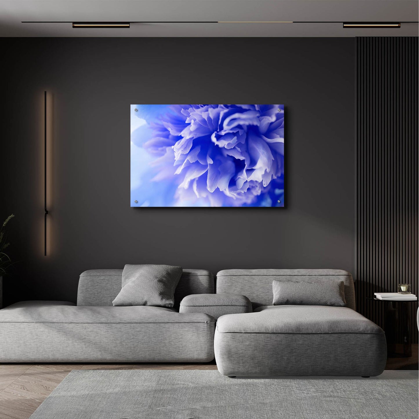 Epic Art 'Blue Flower' by Photoinc Studio, Acrylic Glass Wall Art,36x24