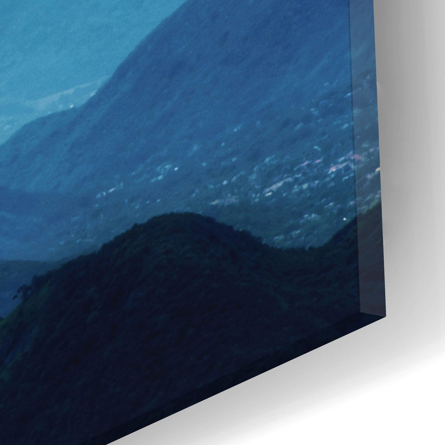 Epic Art 'Blue Mountains' by Photoinc Studio, Acrylic Glass Wall Art,24x12