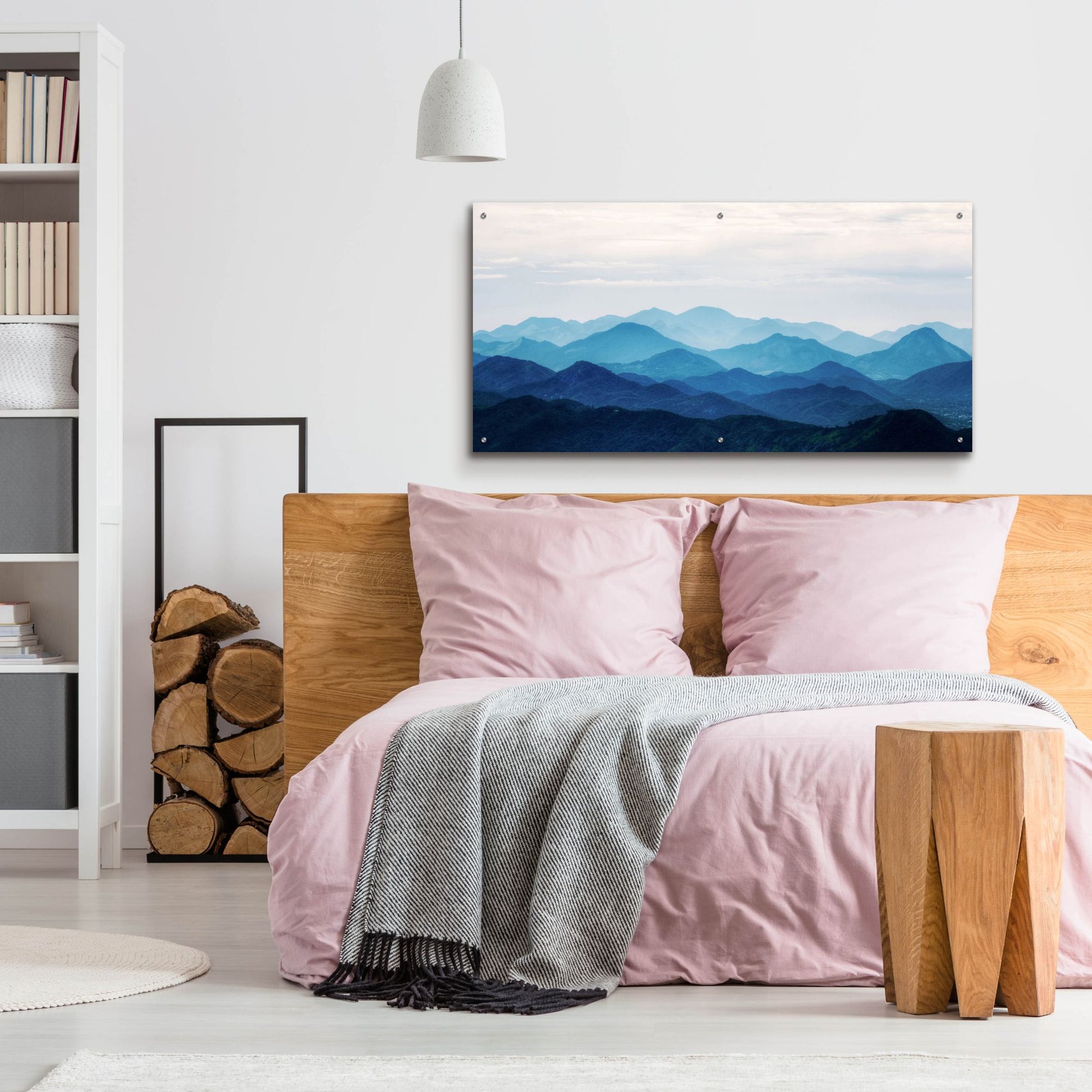 Epic Art 'Blue Mountains' by Photoinc Studio, Acrylic Glass Wall Art,48x24