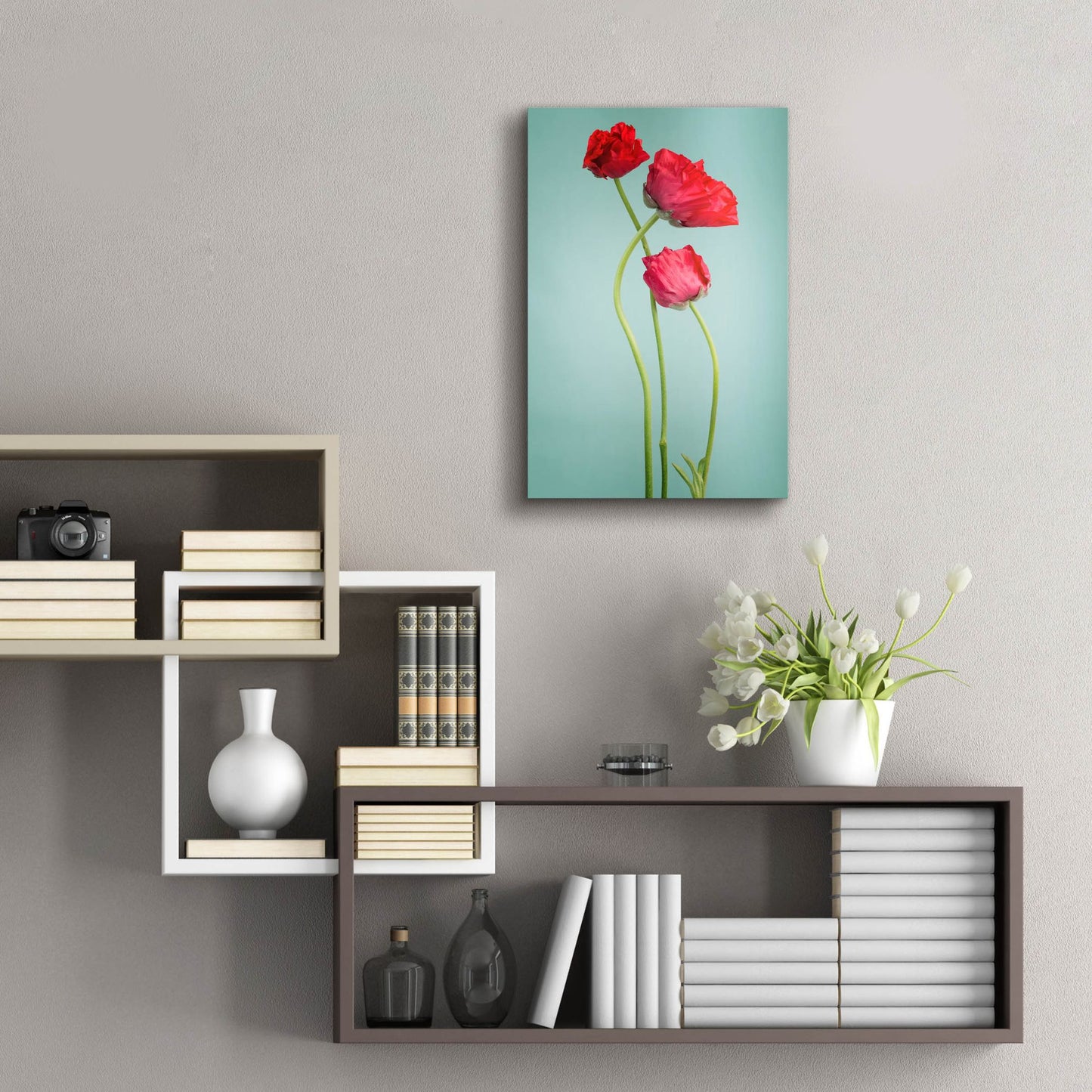 Epic Art 'Blue Poppy' by Photoinc Studio, Acrylic Glass Wall Art,16x24