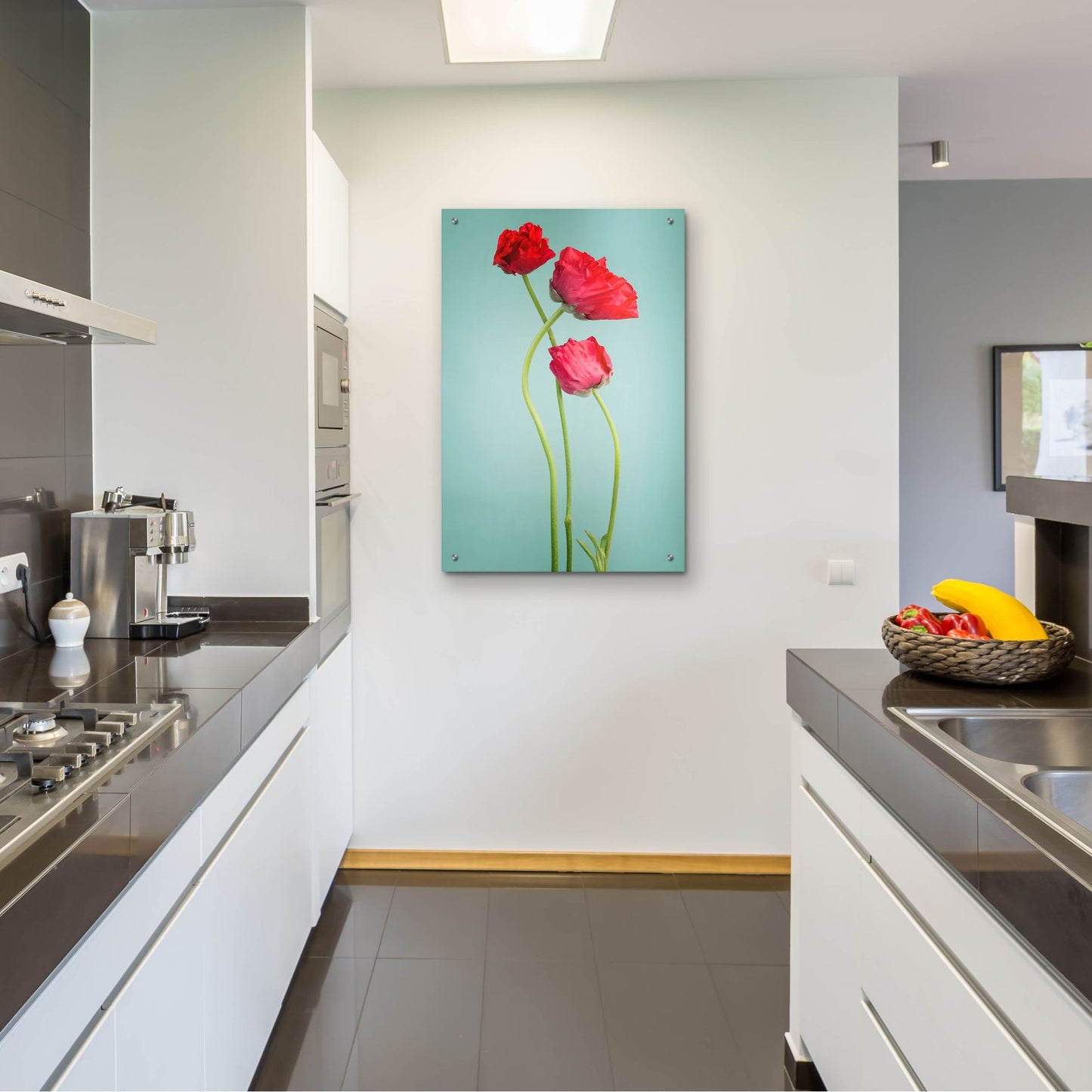 Epic Art 'Blue Poppy' by Photoinc Studio, Acrylic Glass Wall Art,24x36