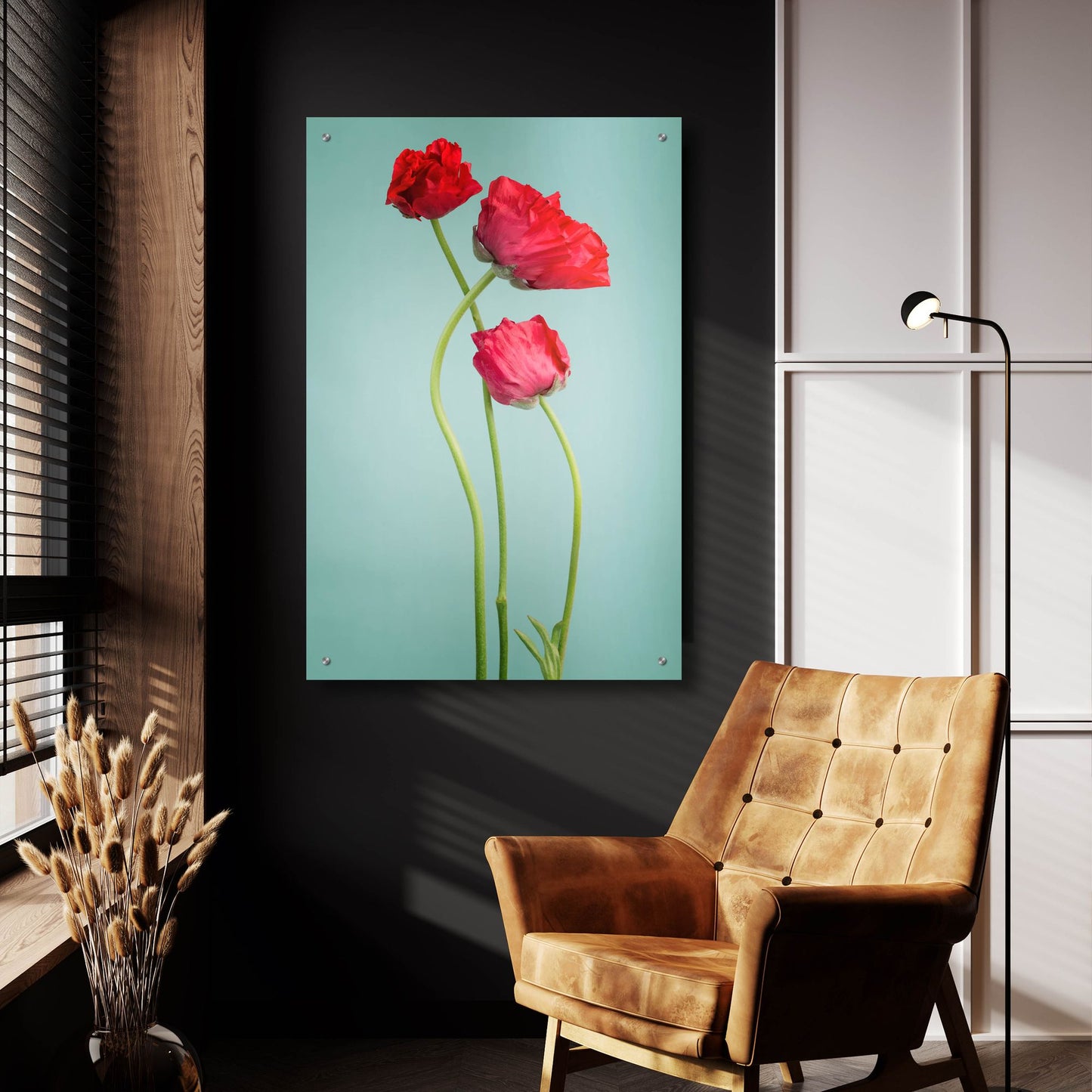 Epic Art 'Blue Poppy' by Photoinc Studio, Acrylic Glass Wall Art,24x36