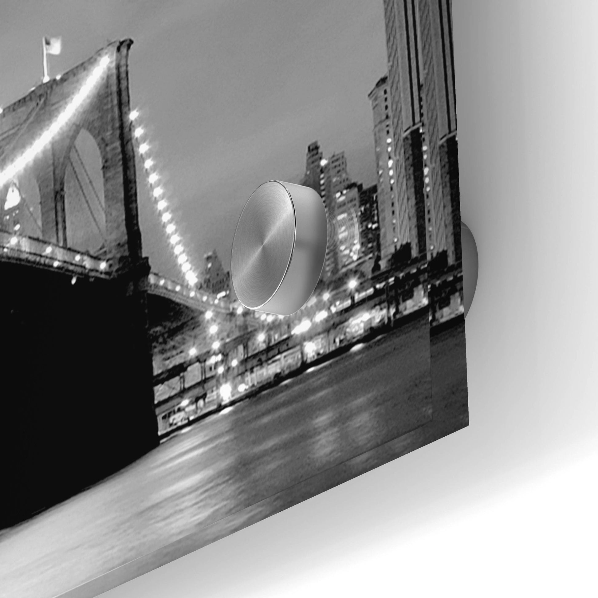 Epic Art 'Brooklyn Bridge View' by Photoinc Studio, Acrylic Glass Wall Art,48x24