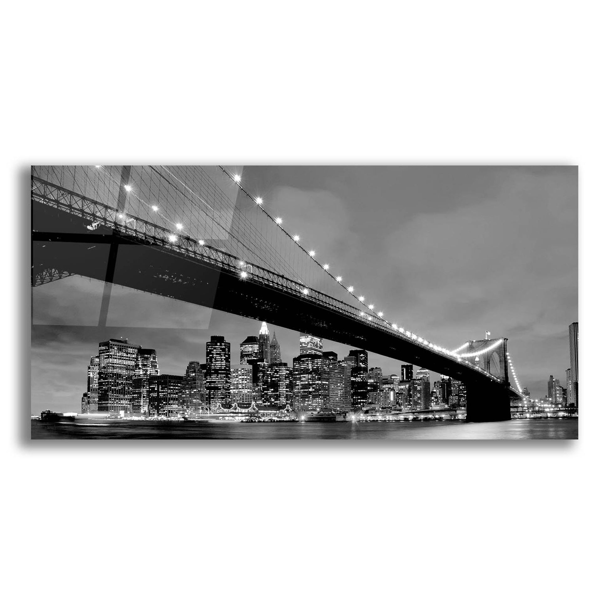 Epic Art 'Brooklyn Bridge View' by Photoinc Studio, Acrylic Glass Wall Art
