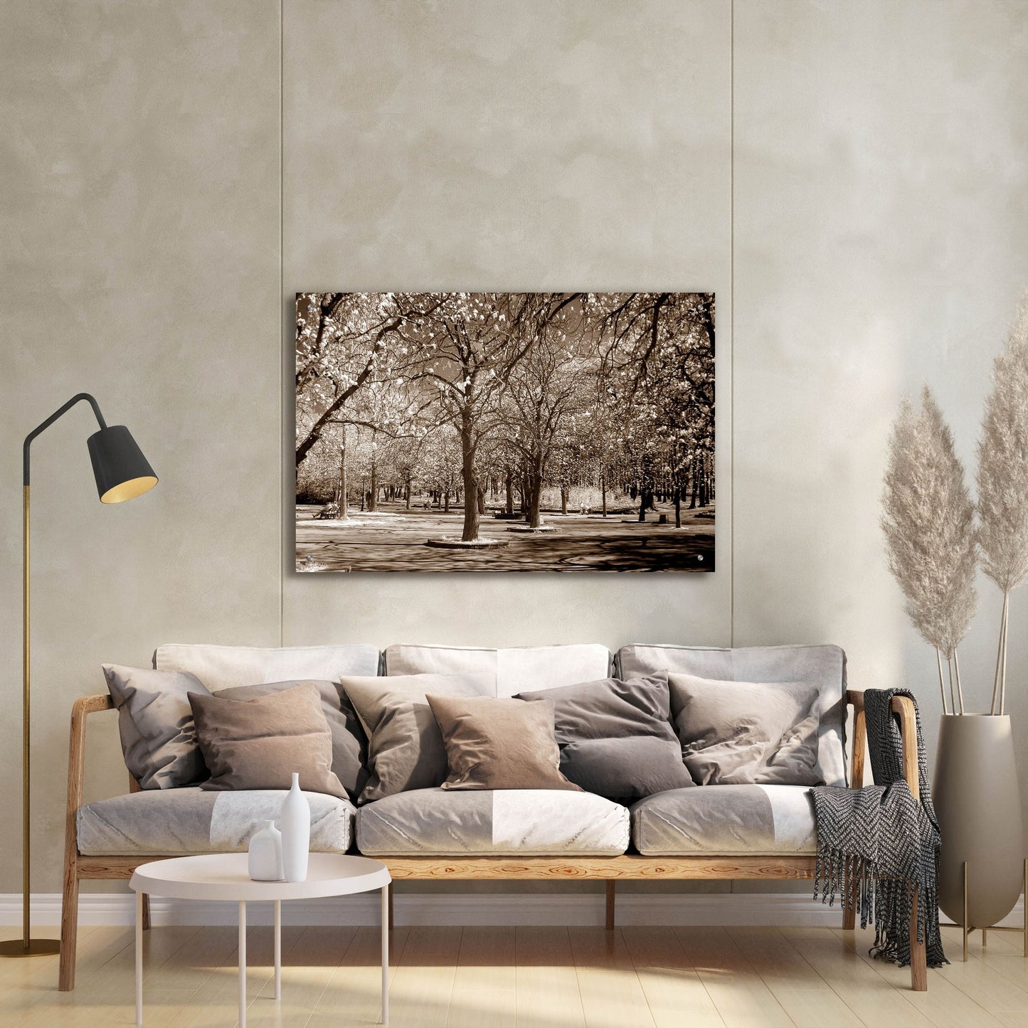 Epic Art 'Cherry Tree Park' by Photoinc Studio, Acrylic Glass Wall Art,36x24