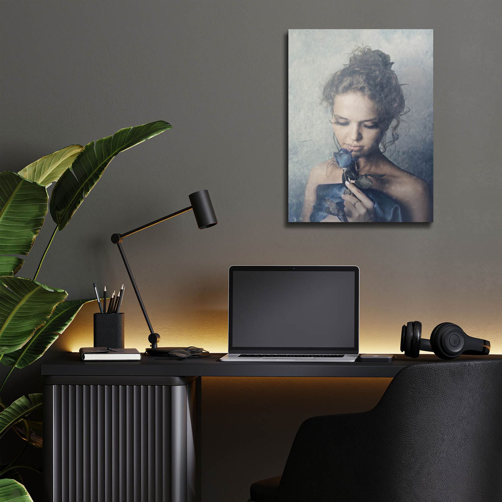 Epic Art 'Dark Rose' by Photoinc Studio, Acrylic Glass Wall Art,12x16