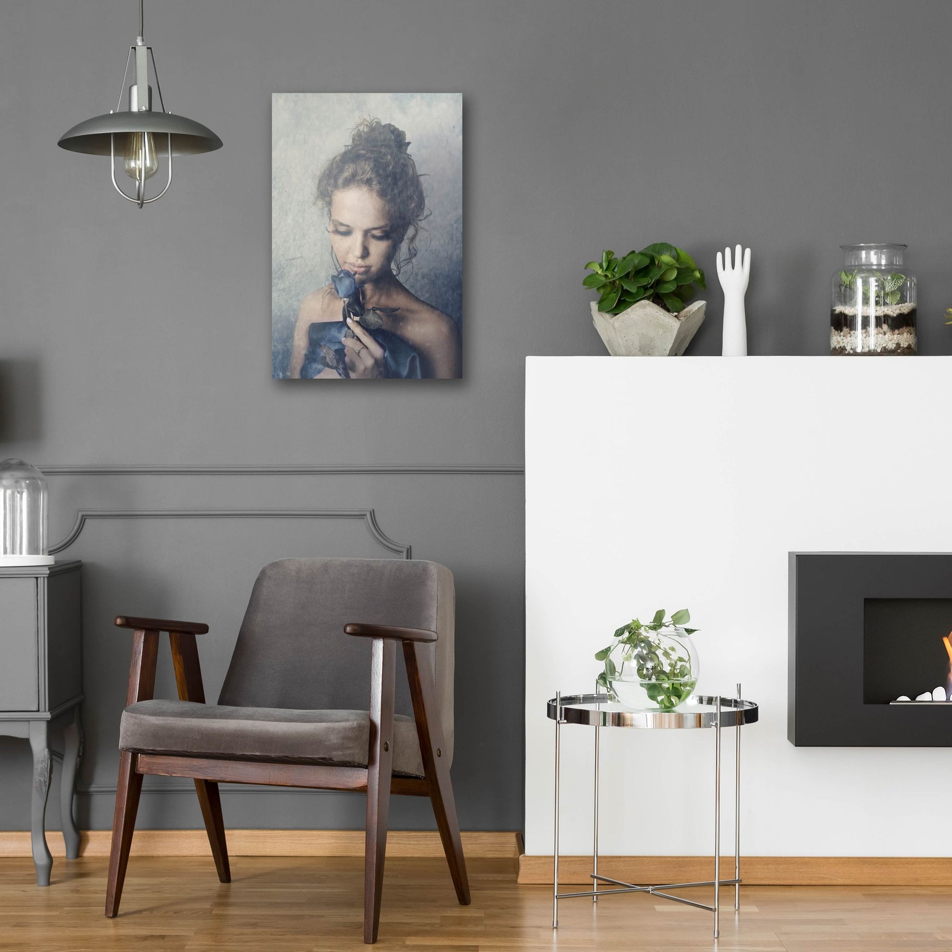 Epic Art 'Dark Rose' by Photoinc Studio, Acrylic Glass Wall Art,16x24