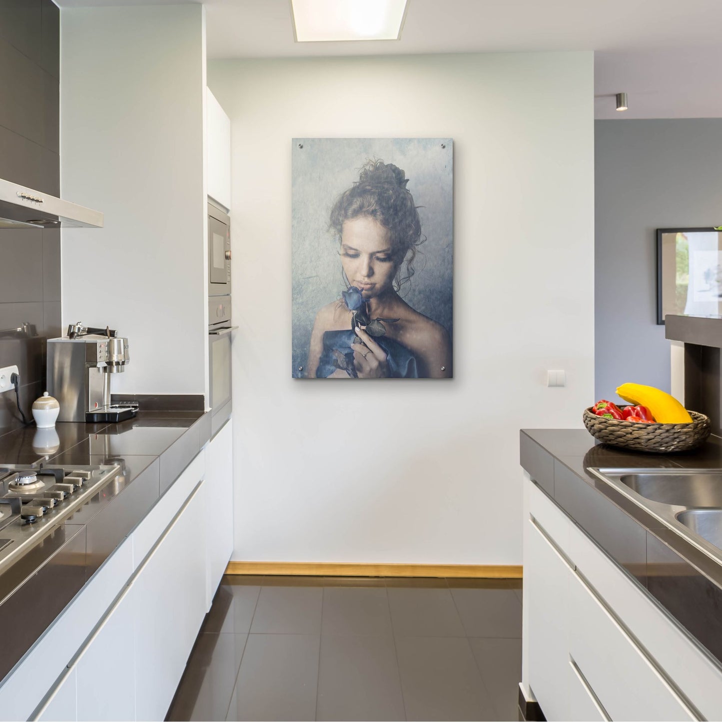 Epic Art 'Dark Rose' by Photoinc Studio, Acrylic Glass Wall Art,24x36