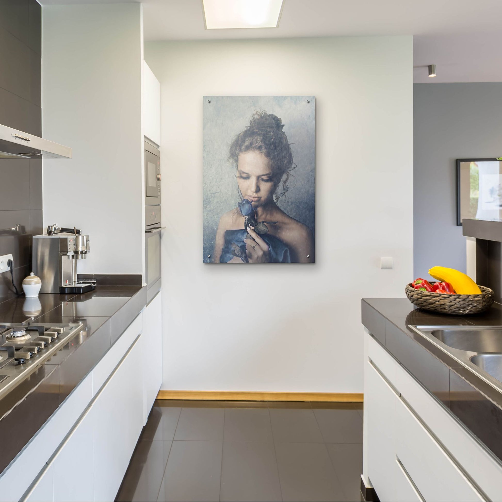Epic Art 'Dark Rose' by Photoinc Studio, Acrylic Glass Wall Art,24x36
